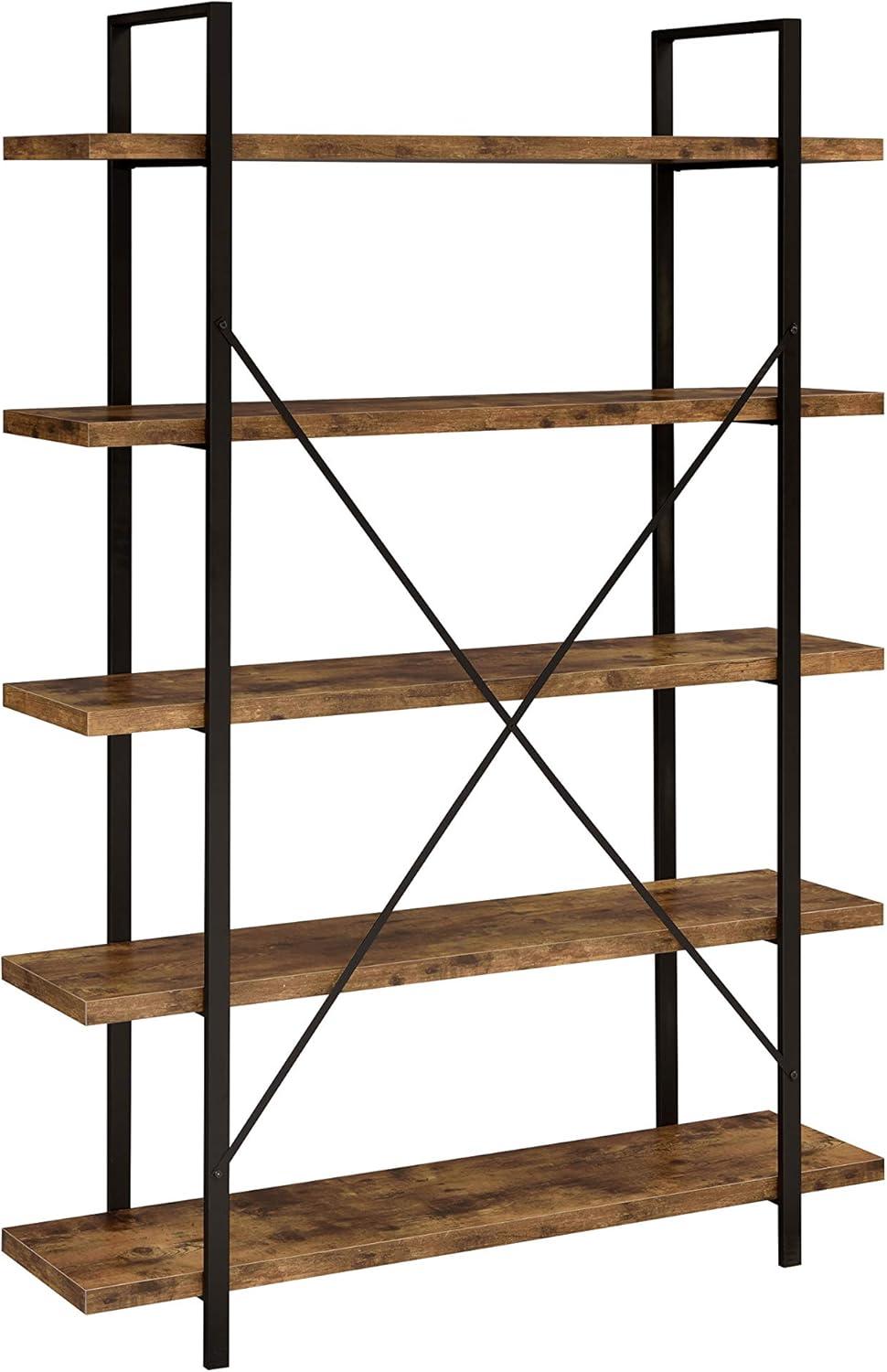 70" Cole 5 Shelf Bookcase with Frame - Coaster