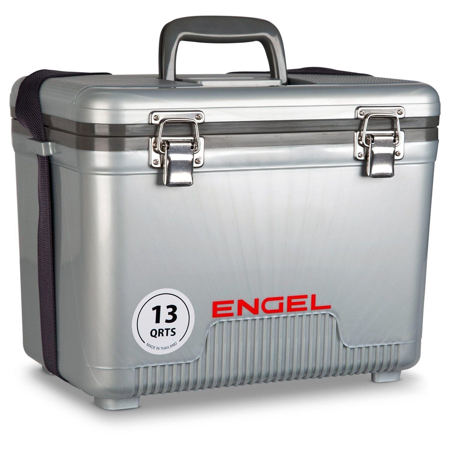 ENGEL 13 Qt Leak-Proof Compact Insulated Drybox Cooler - Silver