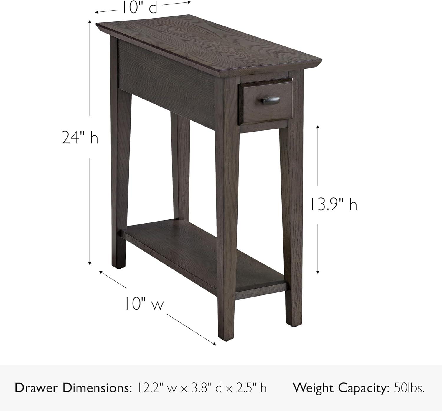 Leick Home Favorite Finds Recliner Table Smoke Gray