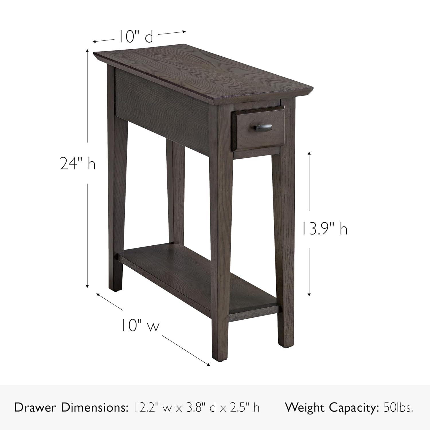 Leick Home Favorite Finds Recliner Table Smoke Gray