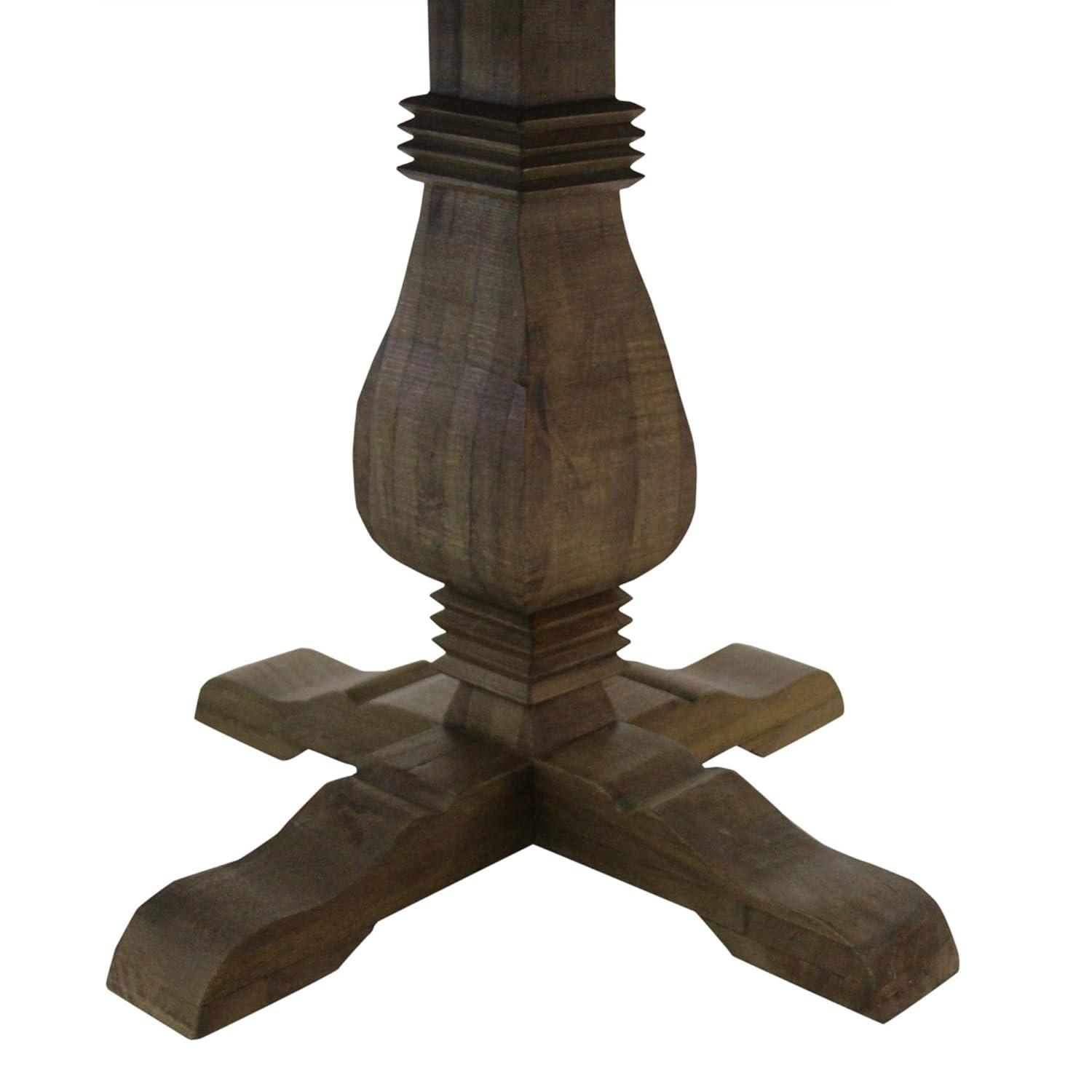 54 wide Round Dining Table in Natural wood finish