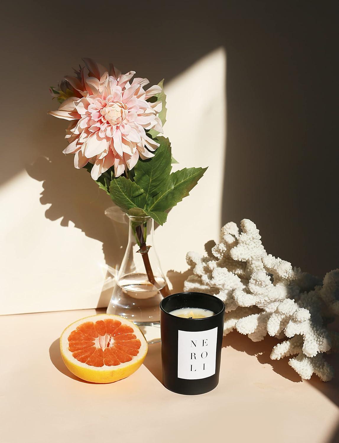 Brooklyn Candle Studio Neroli Noir Candle - Luxury Scented Candle, Vegan Soy Wax, Hand Poured in The USA, 70 Hour Slow Burn Time - 10oz