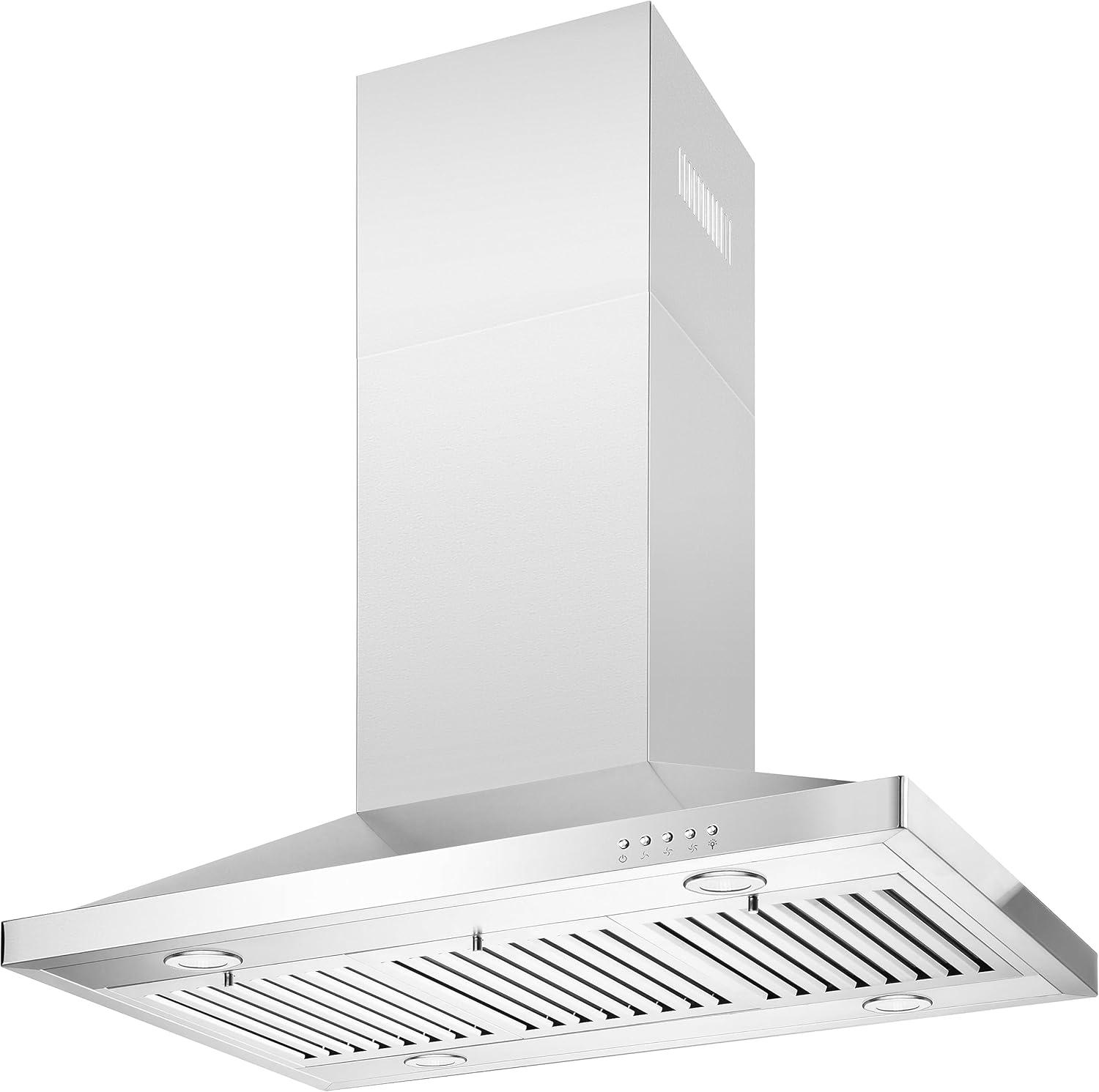 Blue Ocean 30" Stainless Steel 760 CFM Convertible Island Range Hood