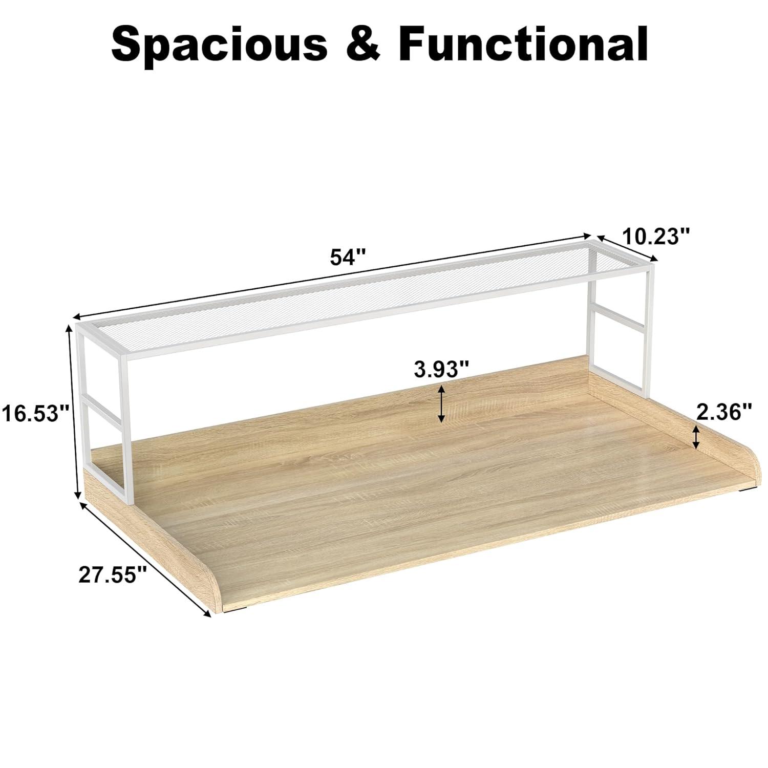 GDLF GDLF Washer Dryer Countertop Laundry Countertop with Washer Dryer Shelf,Natural Wood Color
