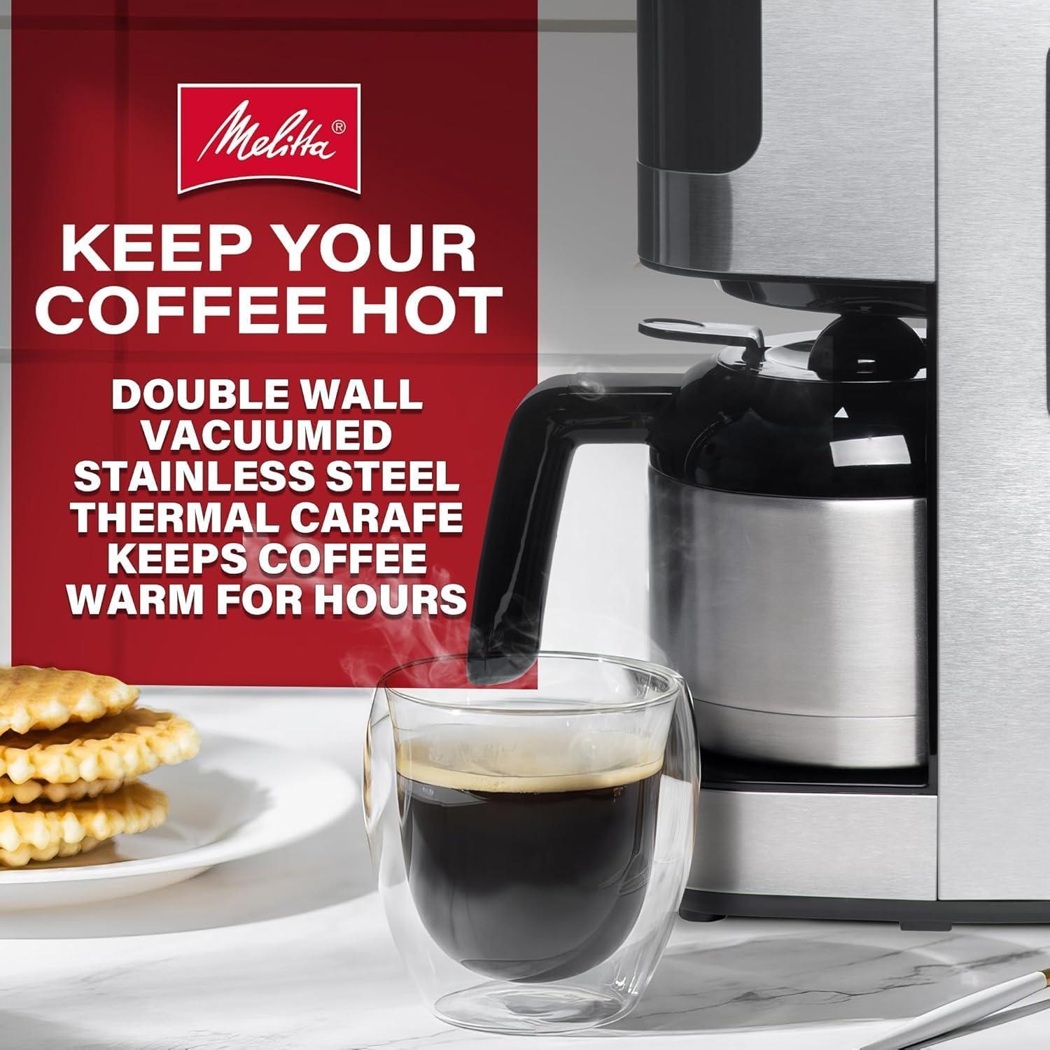 Melitta Aroma Tocco 10-cup Drip Coffee Maker With Glass Carafe And Touch Control Display