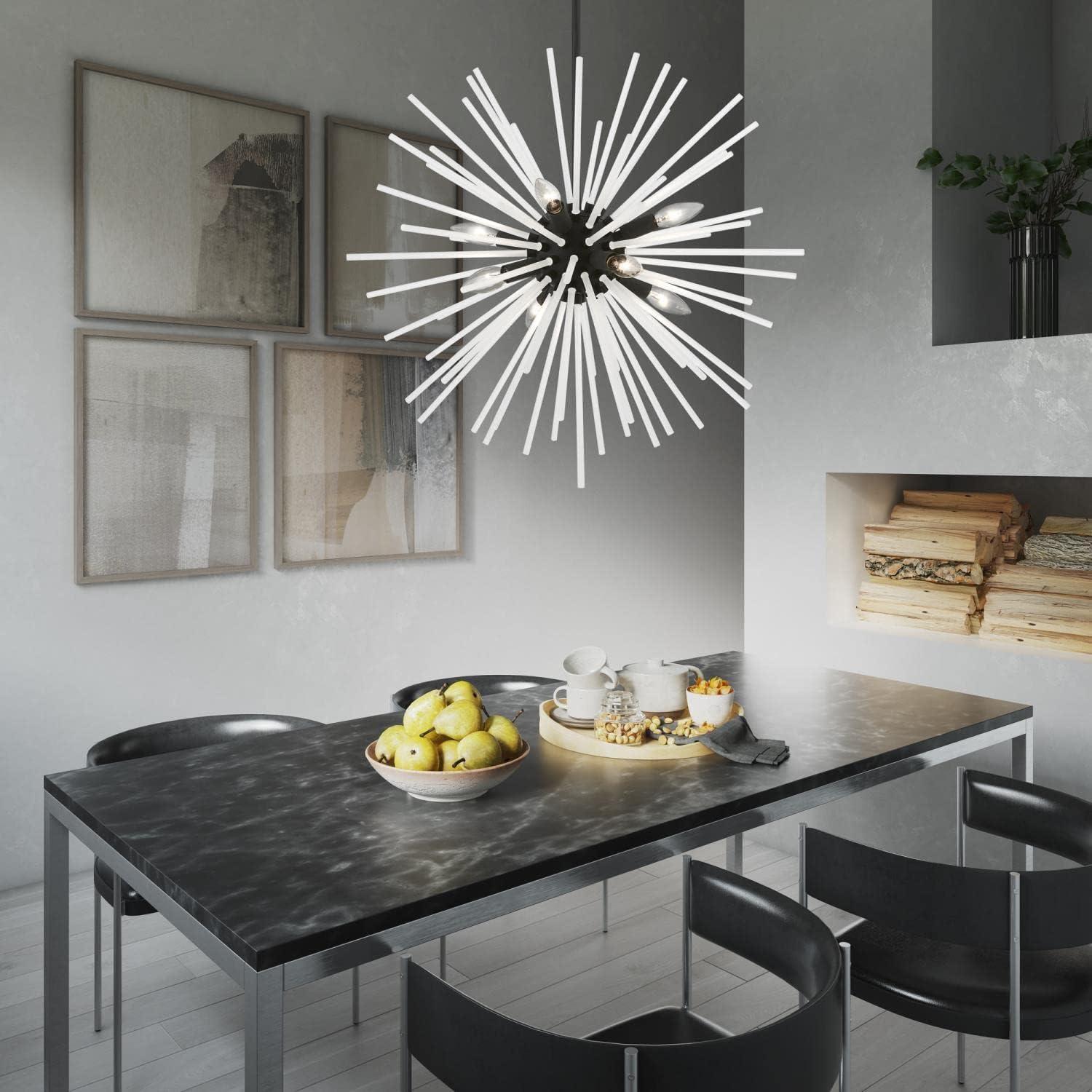 Livex Lighting Uptown 8 - Light Pendant in  Black