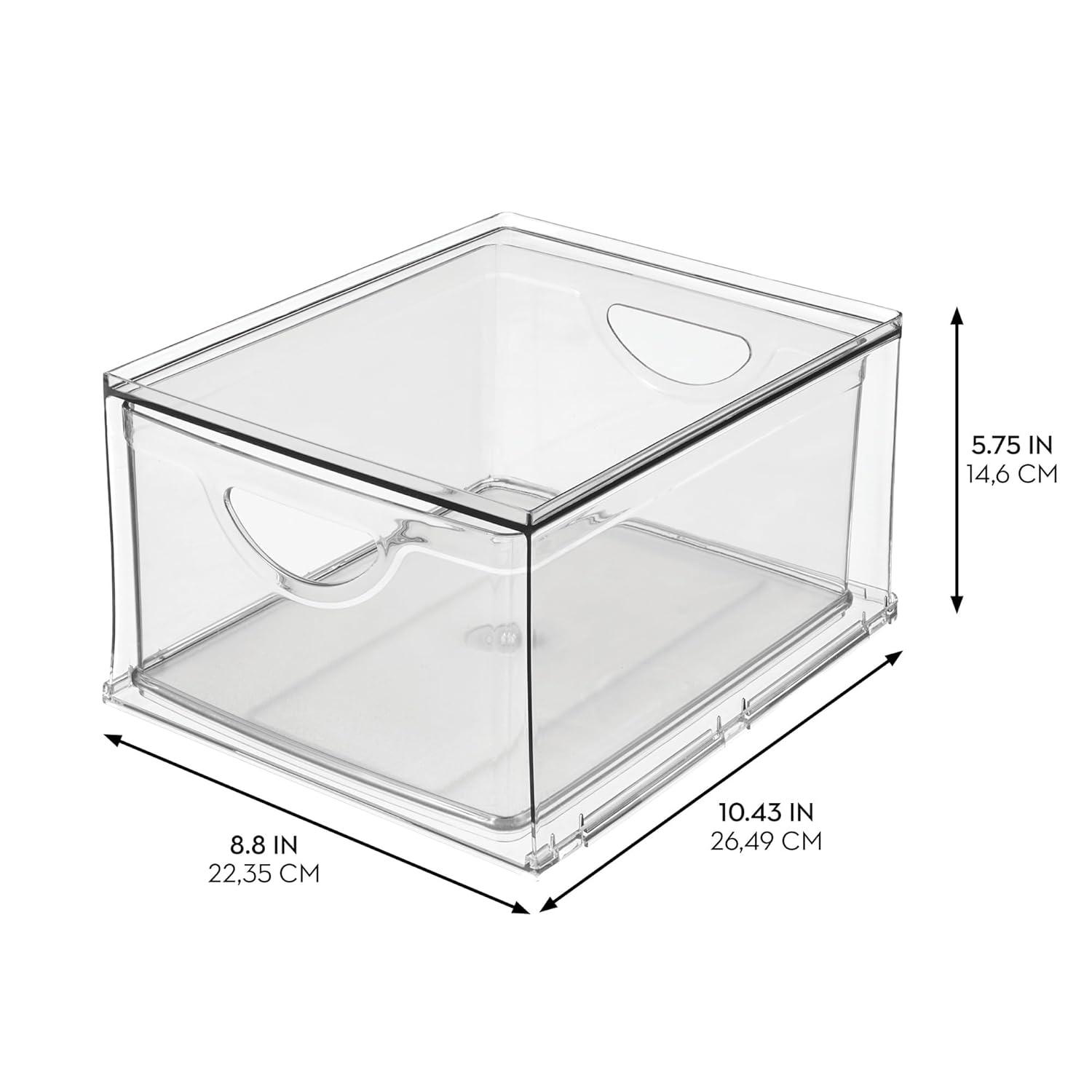 iDesign iDesign Stackable Storage Drawer for Fridge or Pantry - Set of 4 - Clear (Set of 4)