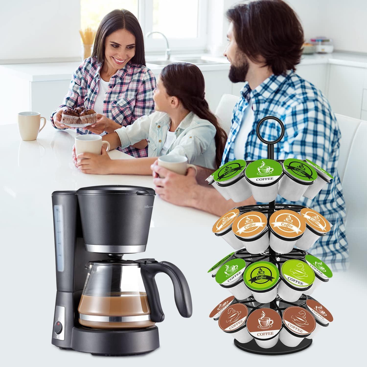 Black Metal 360-Degree Rotating K-Cup Coffee Pod Holder