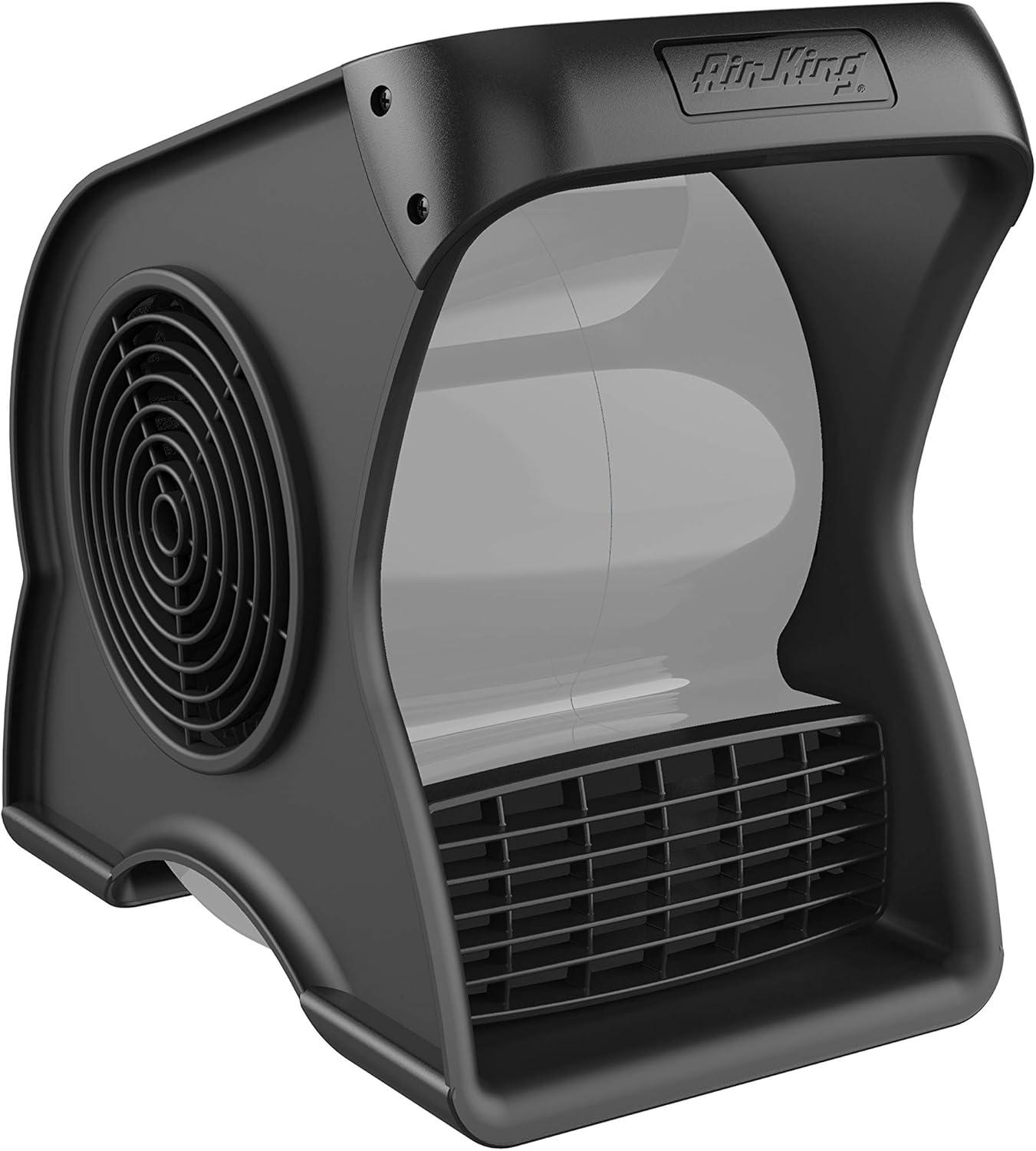 Air King 11" 3-Speed Commercial Grade Pivoting Blower Floor Fan with Outlets, Black, 9550, New