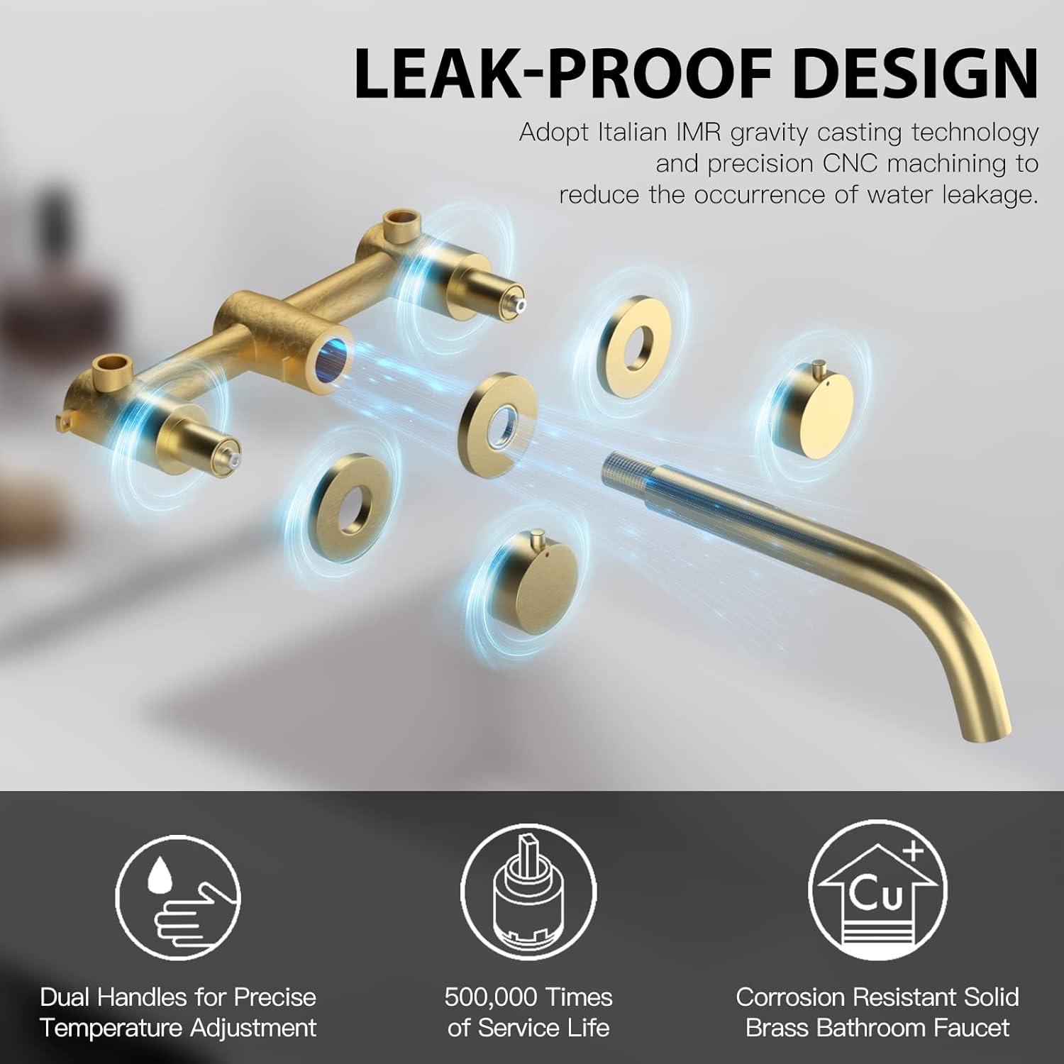 Wall 2-handle Bathroom Faucet