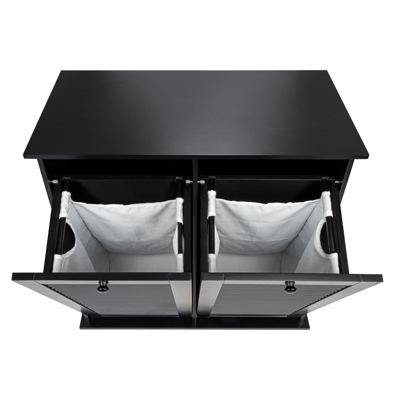 Tilt-out Cabinet Laundry Sorter with Shutter Front