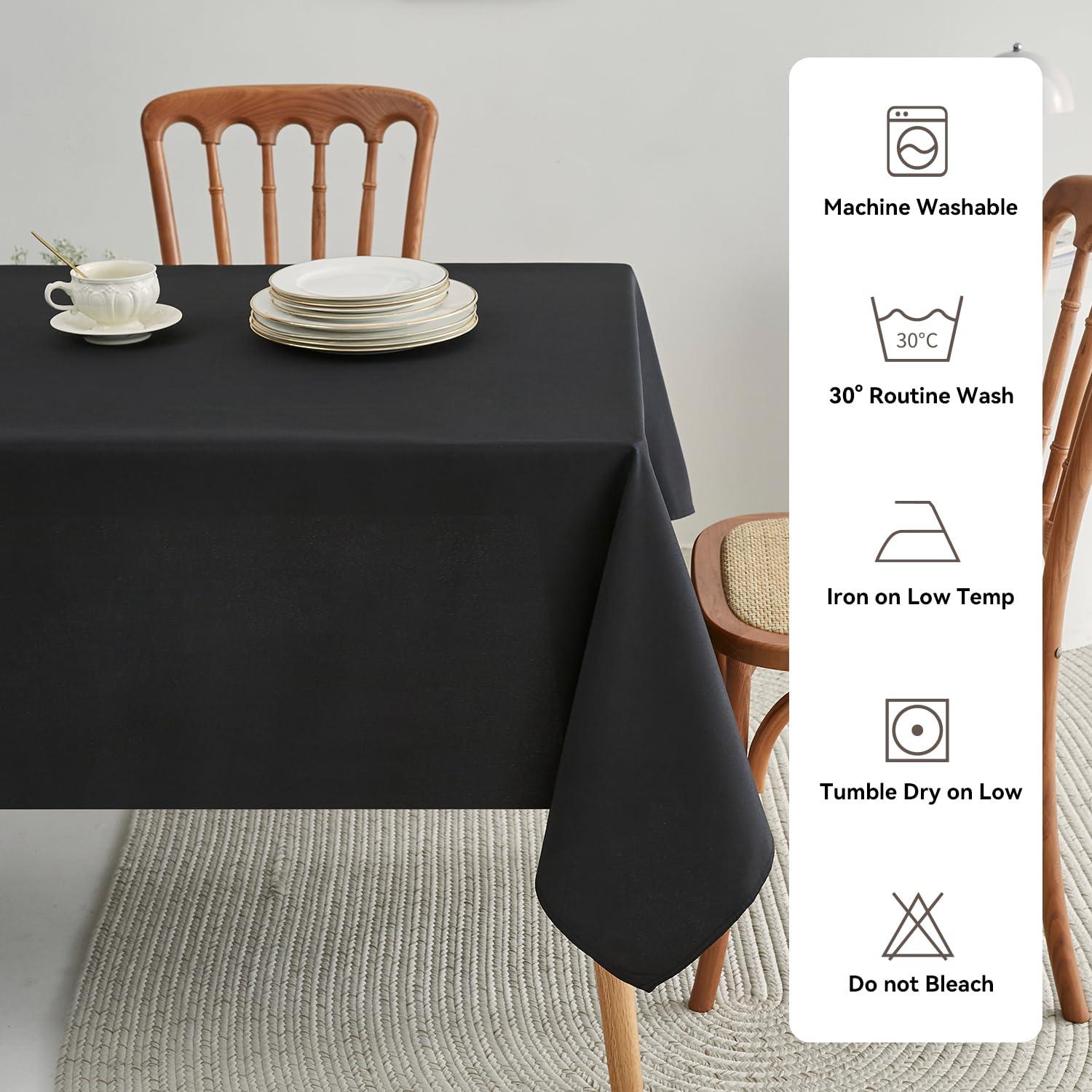 2 Pack Burgundy Tablecloth Rectangular - 60x120 Inch - Linen Textured Table Cloth Wrinkle Free Washable Decorative Fabric Table Cover for Buffet Banquet Parties Event Holiday Dinner