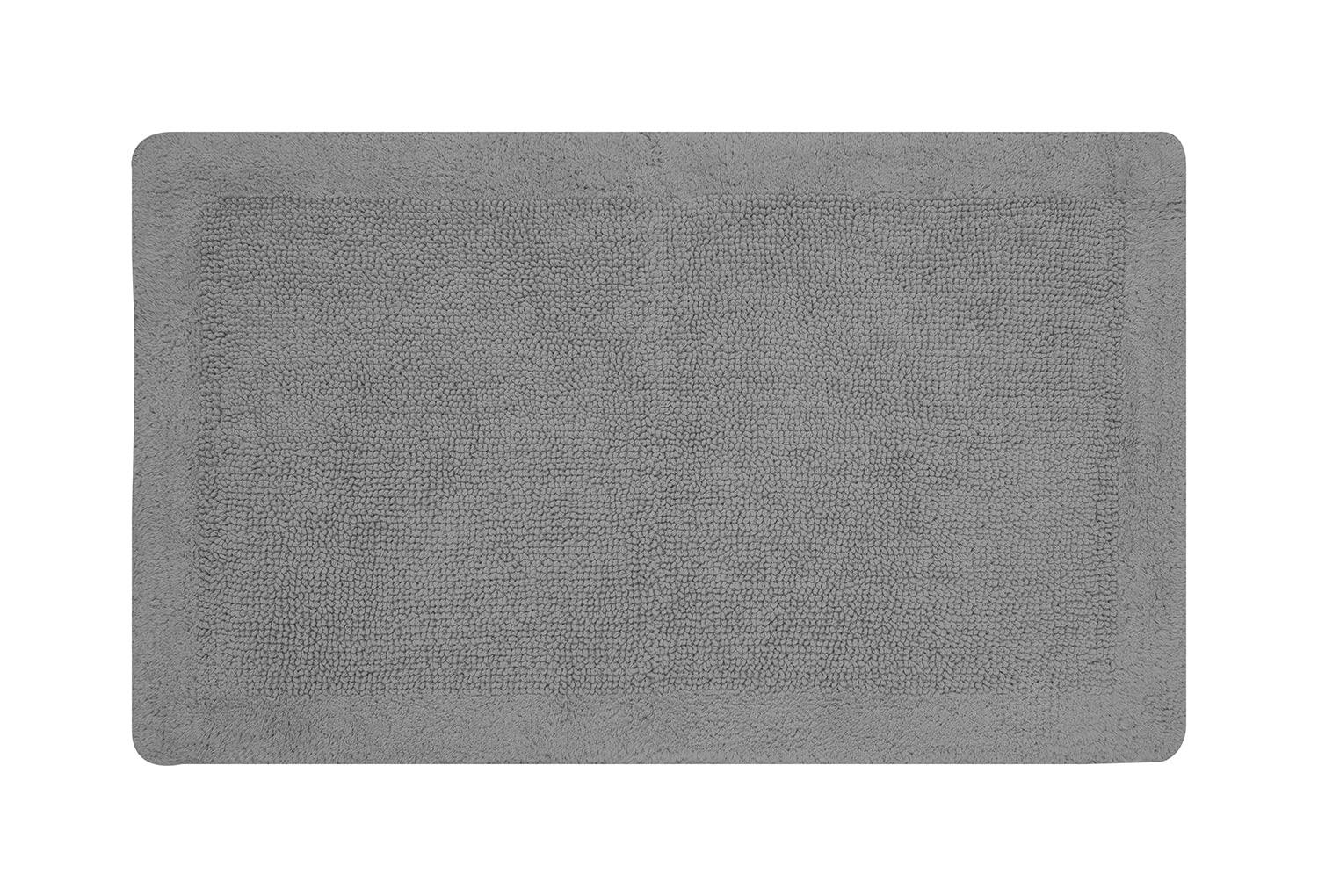 Better Trends Edge 100% Cotton Tufted Reversible Bath Rug 21" x 34" Rectangle - Gray