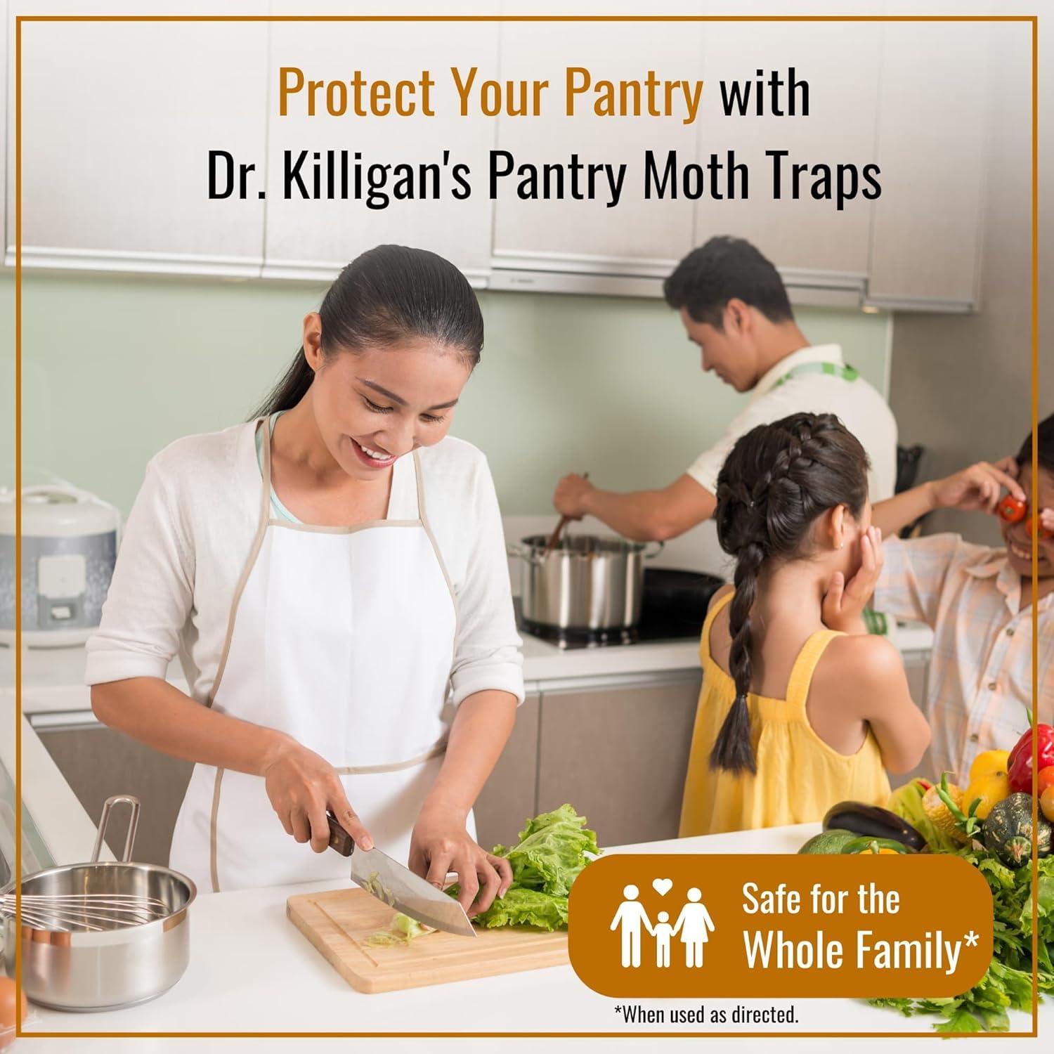 Dr. Killigan's Premium Pantry Moth Traps with Pheromones Prime | Safe, Non-Toxic with No Insecticides | Sticky Glue Trap for Food and Cupboard Moths in Your Kitchen | Organic (20, Blue)