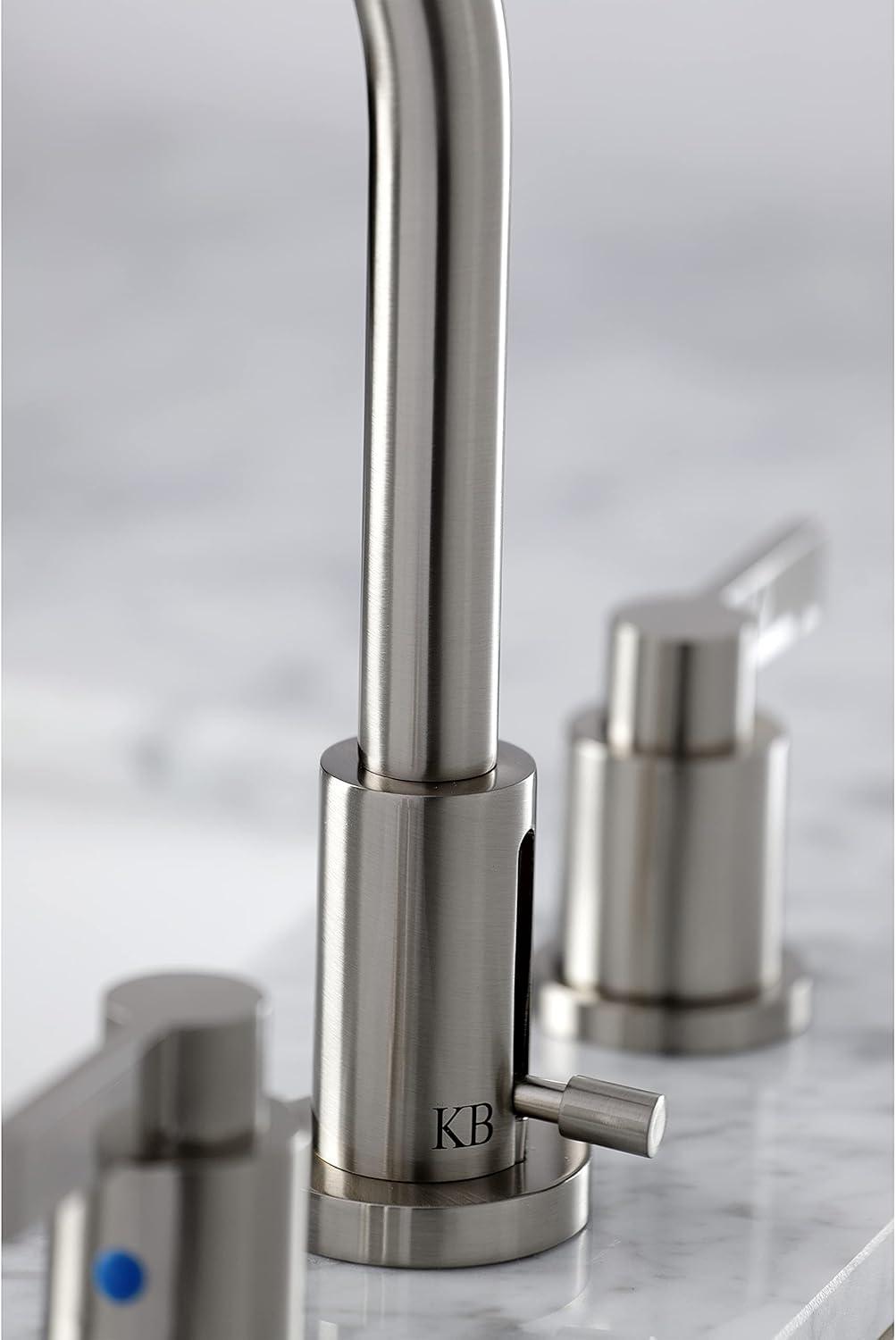 Elegant NuvoFusion 8" Widespread Bathroom Faucet in Brushed Nickel