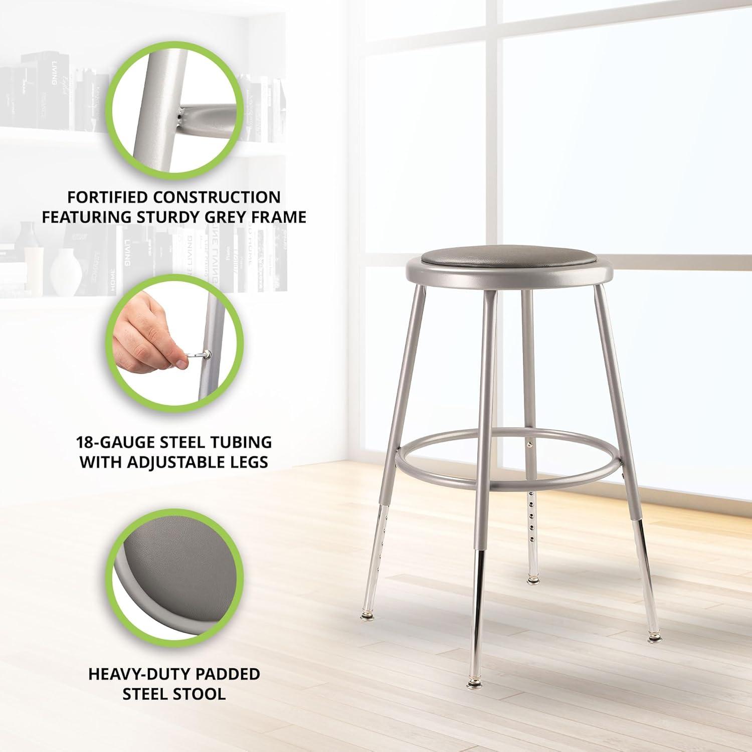 Adjustable Height Ergonomic Lab Stool