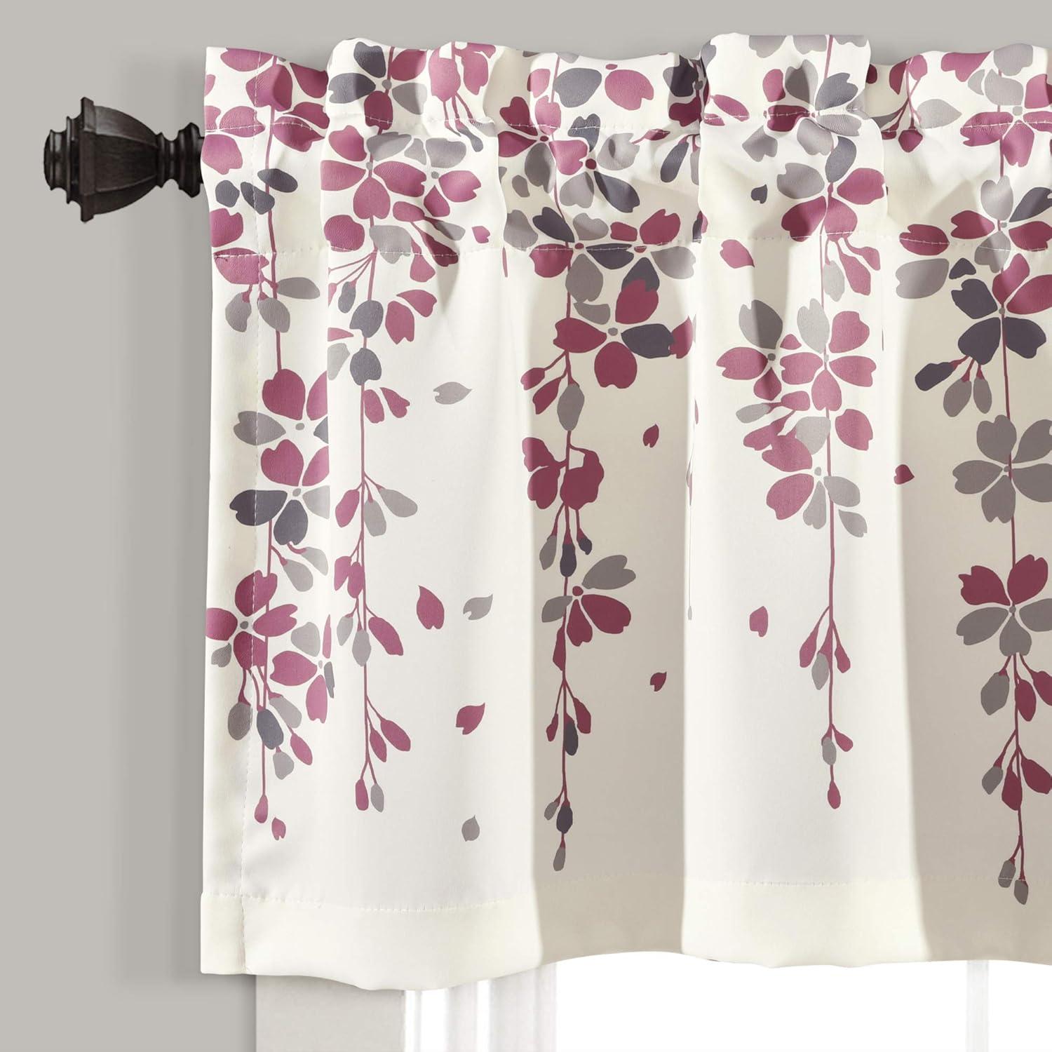 Floral Tailored 52'' W Window Valance