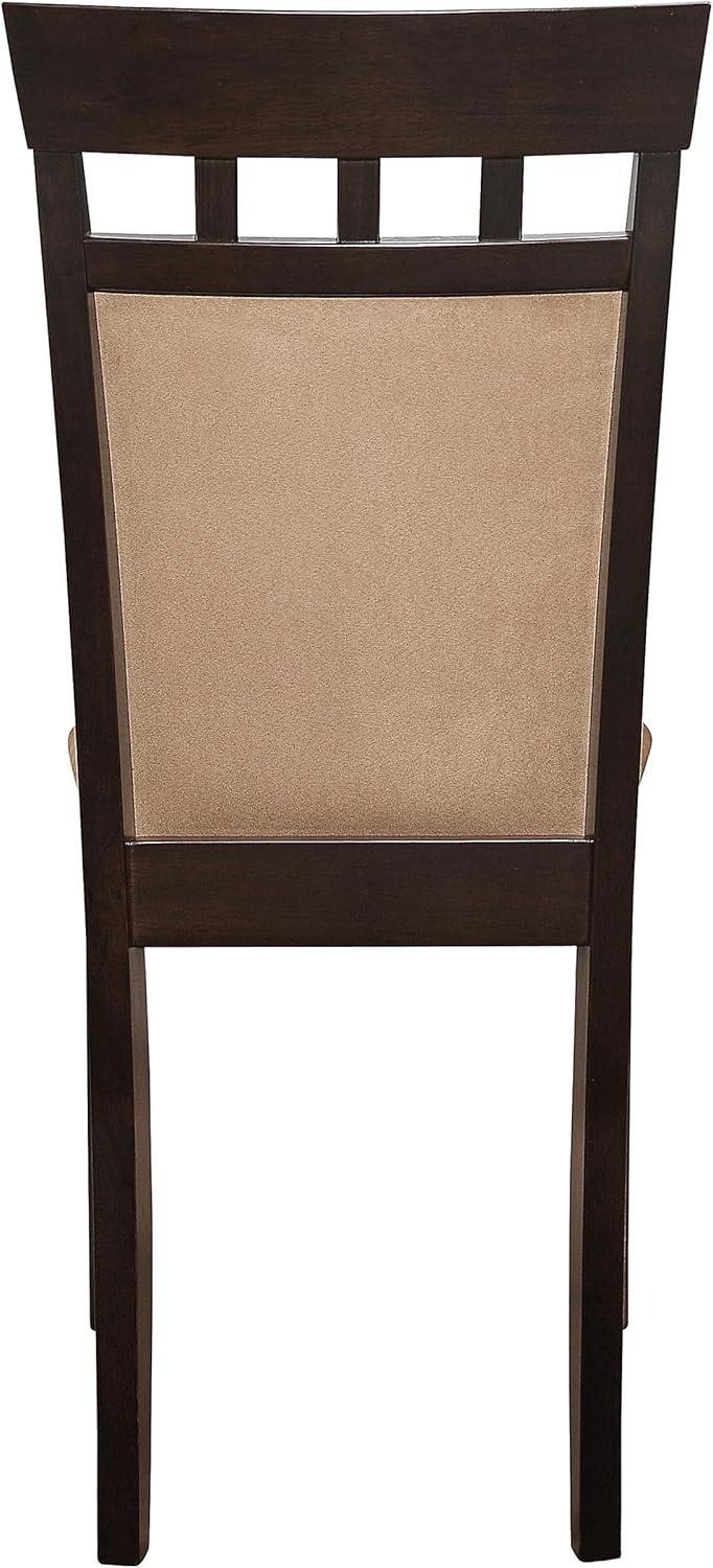 Coaster Gabriel Upholstered Microfiber Dining Chairs in Tan