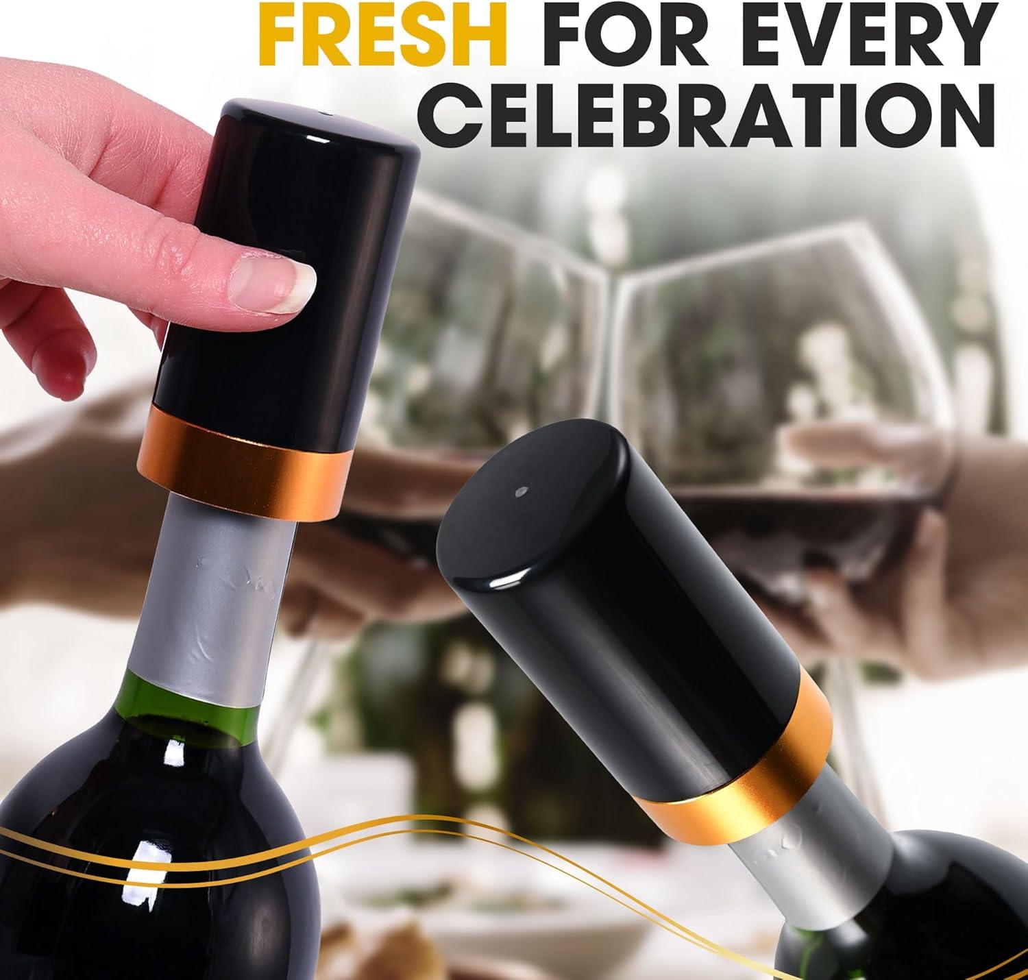 Berkware Automatic Vacuum Wine Bottle Preserver with Intelligent LED Display