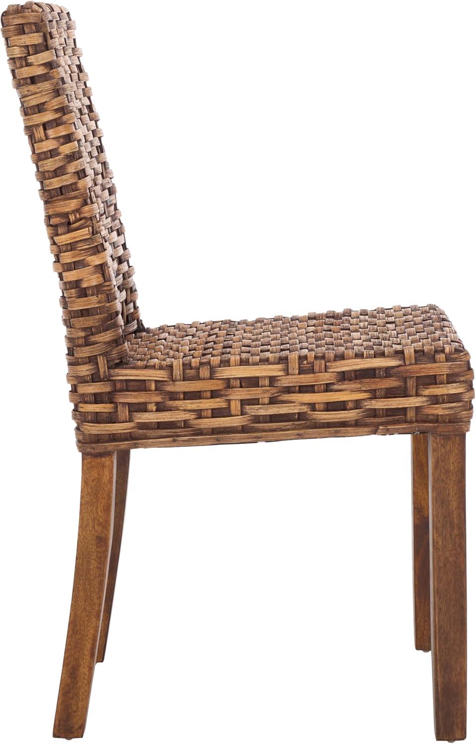 Suncoast 18''H Rattan Arm Chair (Set Of 2) - Brown/Teak Brown - Safavieh