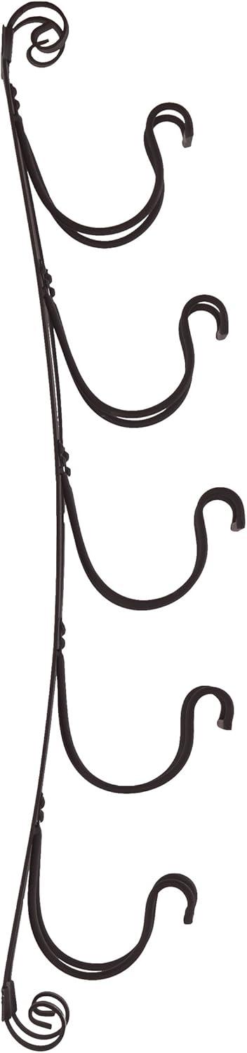 SEI Furniture Ancona Wall Mount Wine Rack in Wrought Iron