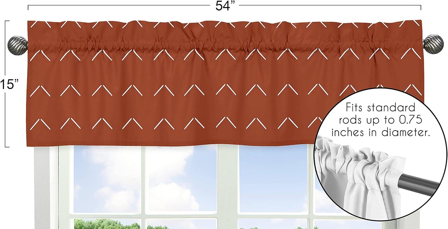 Diamond Tuft Geometric Tailored 54" Window Valance