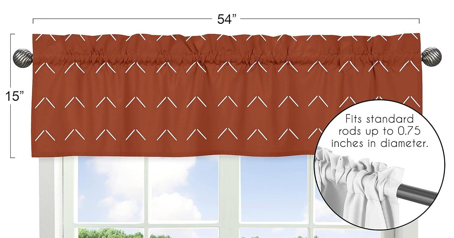 Sweet Jojo Designs Diamond Tuft Geometric Tailored 54" Window Valance