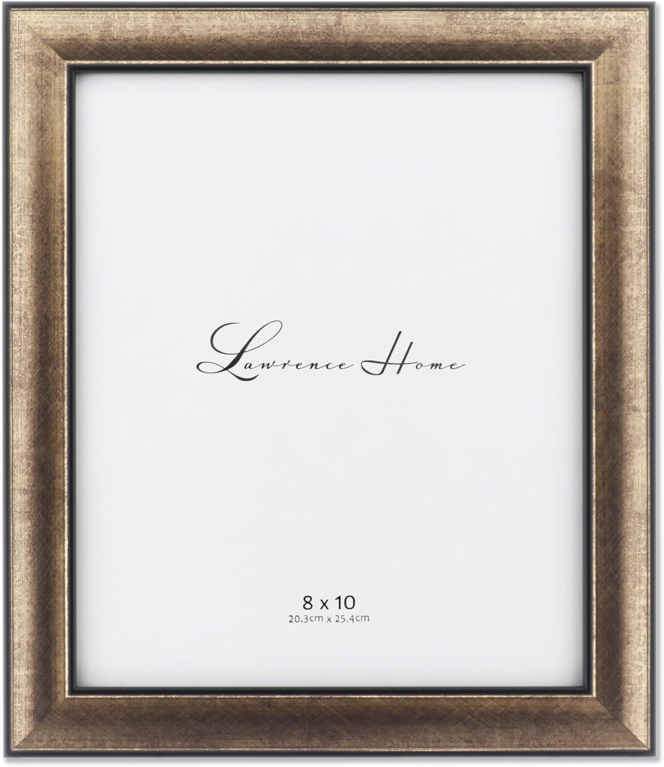 8x10 Domed Burnished Silver and Black Polystyrene Picture Frame QGM14184