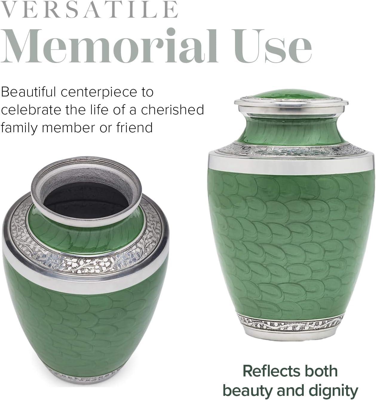 Eternal Harmony Cremation Urn for Human Ashes | Funeral Urn Carefully Handcrafted with Elegant Finishes to Honor and Remember Your Loved One | Adult Urn Large Size with Beautiful Velvet Bag