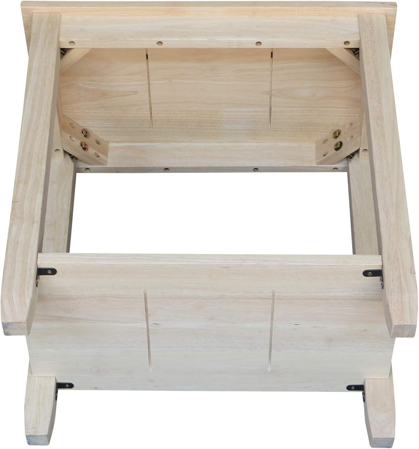 Solano Accent Table - International Concepts: Durable Parawood, Rectangle, Shelf Storage