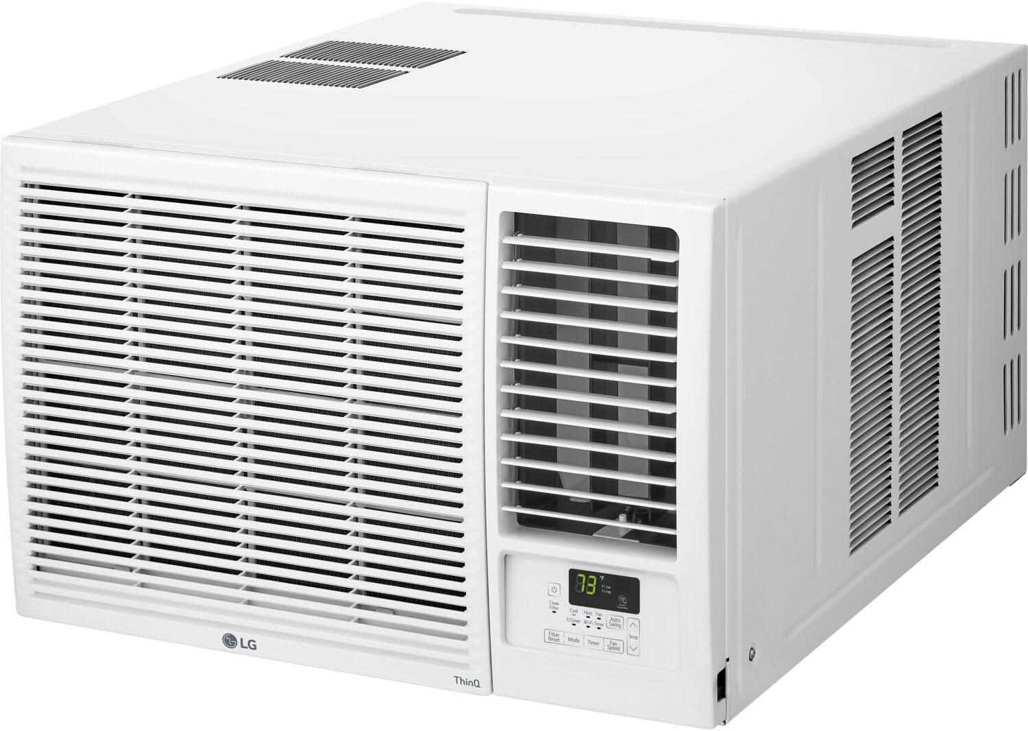 LG 12,200 BTU 230/208V Window Air Conditioner with Cool, Heat and Wi-Fi for 570 Sq. Ft. in White