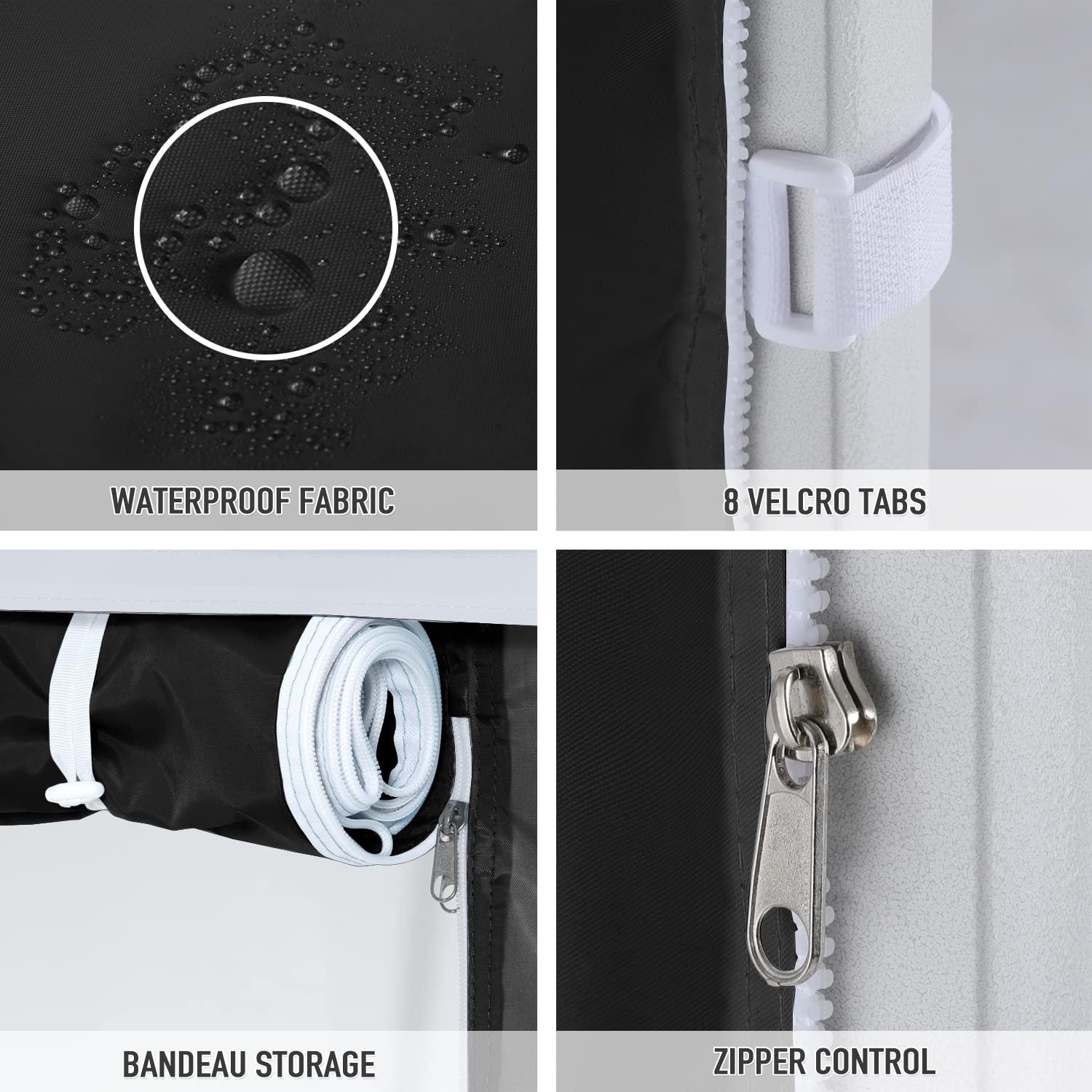 HLong Canopy Tent Sidewall for 10x10 Pop Up Canopy, 1 Piece, Black