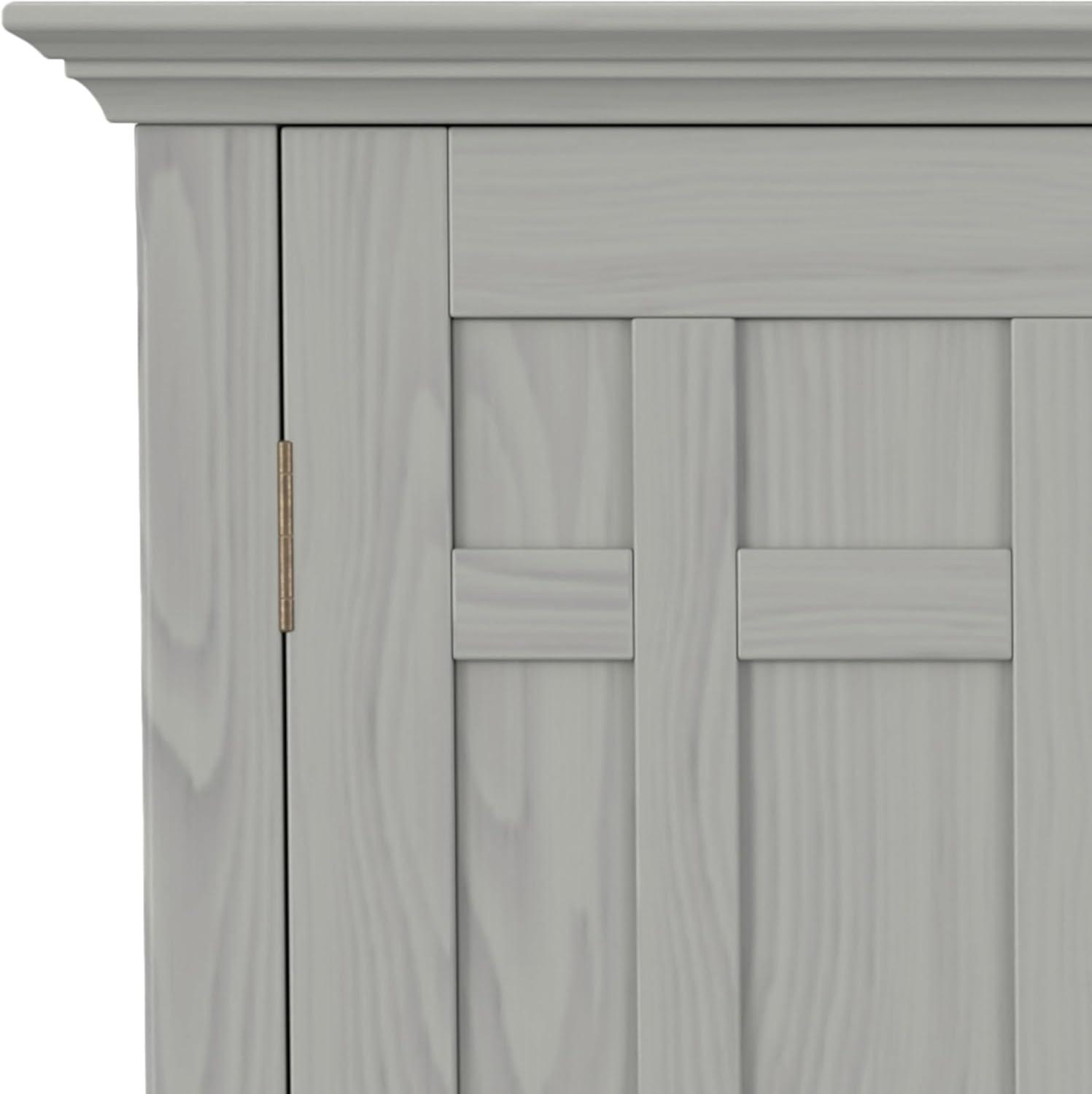 Simpli Home Bedford 54"W Solid Wood Sideboard Buffet and Wine Rack, 2 Drawers, and 2 Cabinets