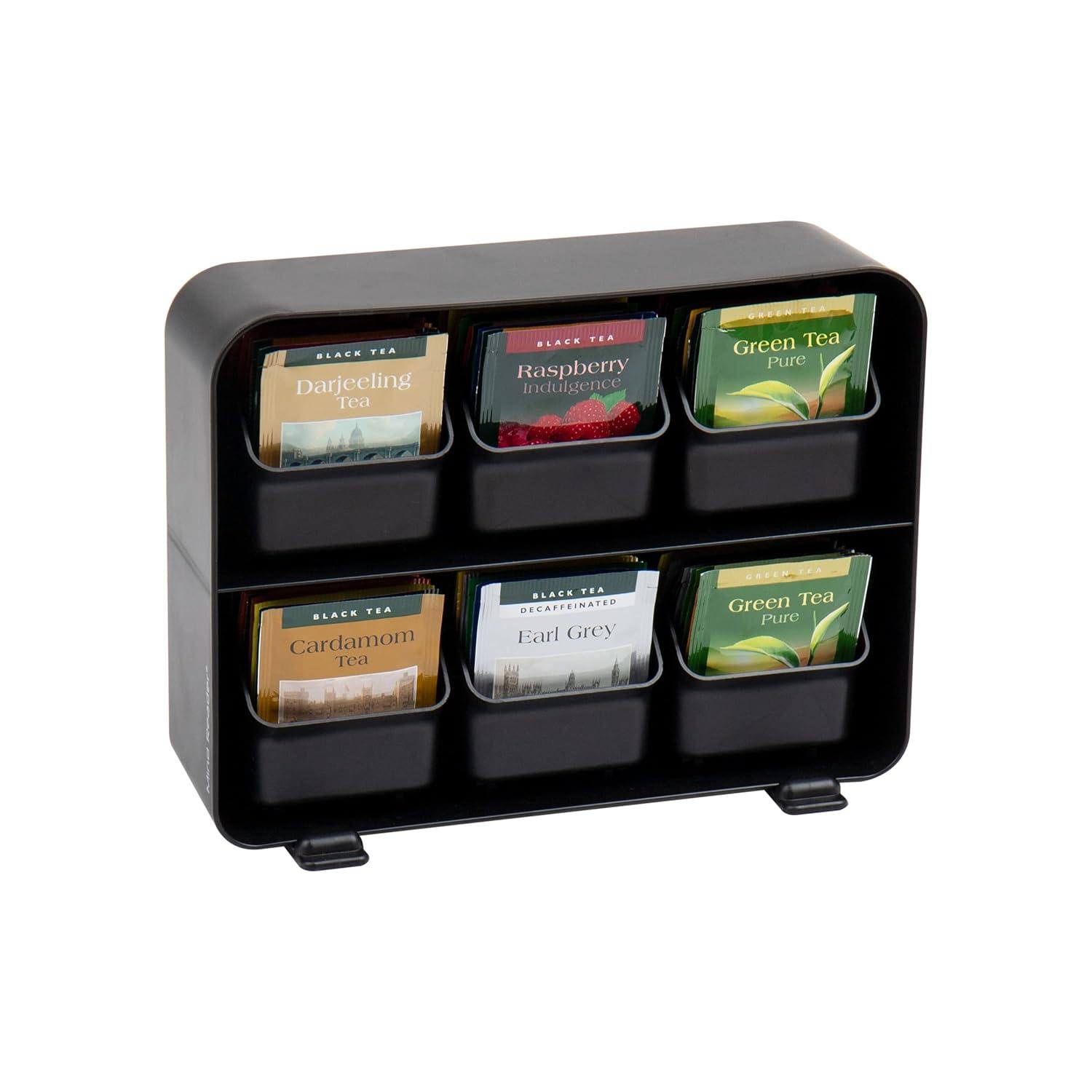 Mind Reader Mind Reader Tea Bag Organizer, Tea Station Organizer, Countertop Storage, Kitchen, Plastic, 10.25"L x 3.25"W x 7.75"H