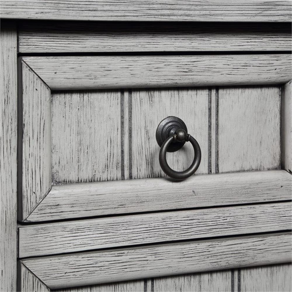 Covenience Concepts Kendra 3 Drawer Hall Table with Shelf, Wirebrush Light Gray