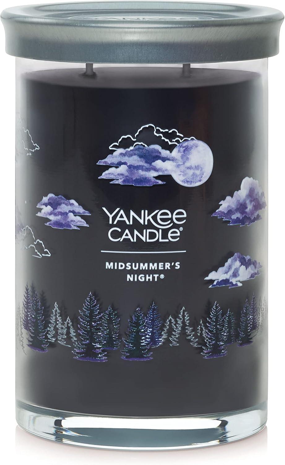 20oz Signature Tumbler Midsummer Night - Yankee Candle: Soy Wax Blend, Glass Jar, Dual Wick, Musk & Sage Aroma