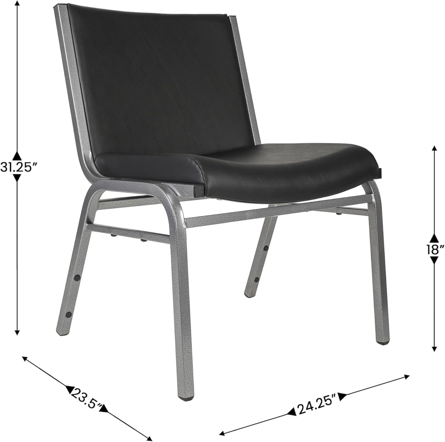 Flash Furniture Divine Multipurpose Big & Tall 1000 lb. Rated Stacking Guest Chairs for Business or Home Use (Set of 2)