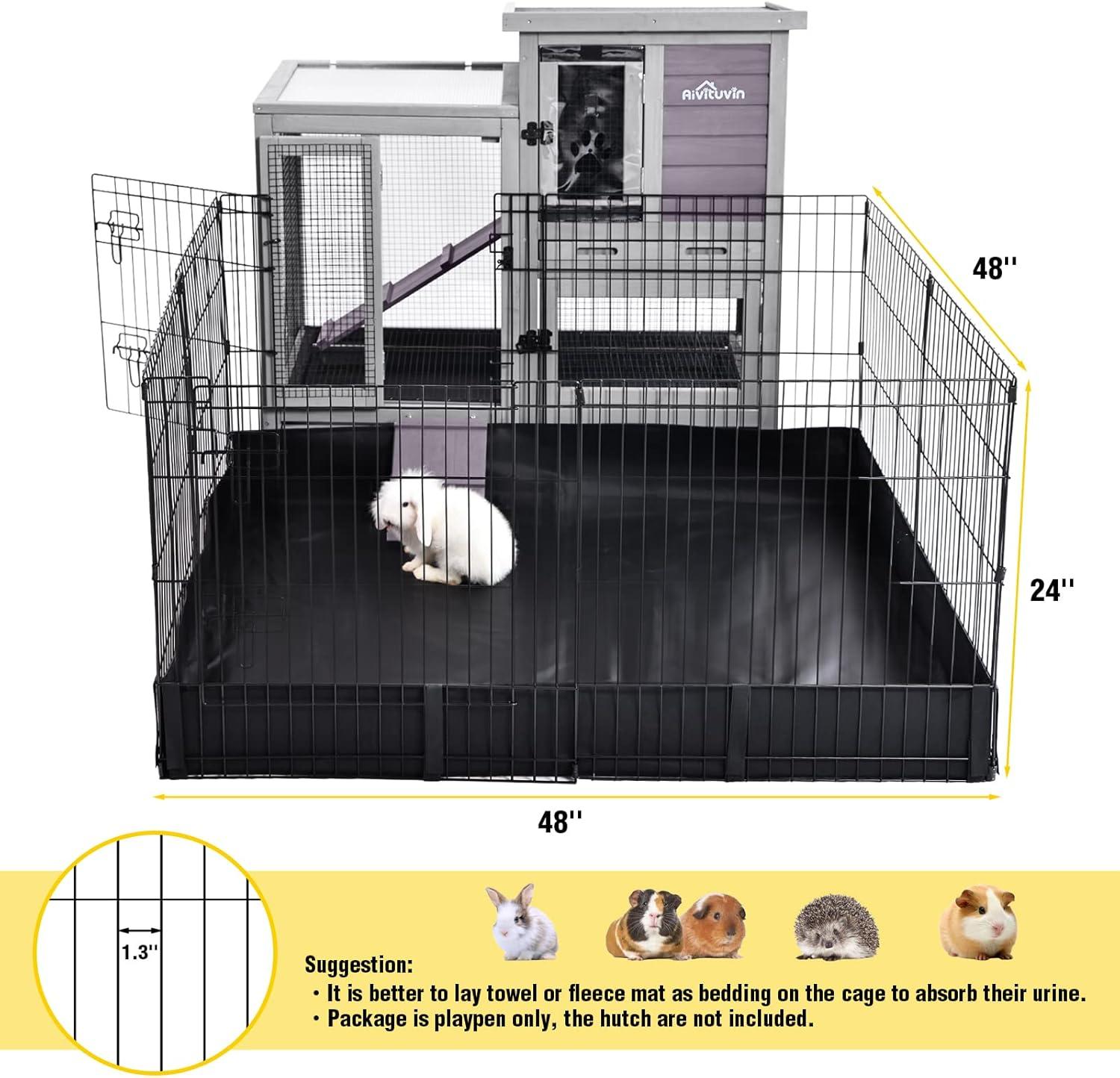 Aivituvin-AIR71 Portable Pet Playpen| Small Pet Playpen with Floor