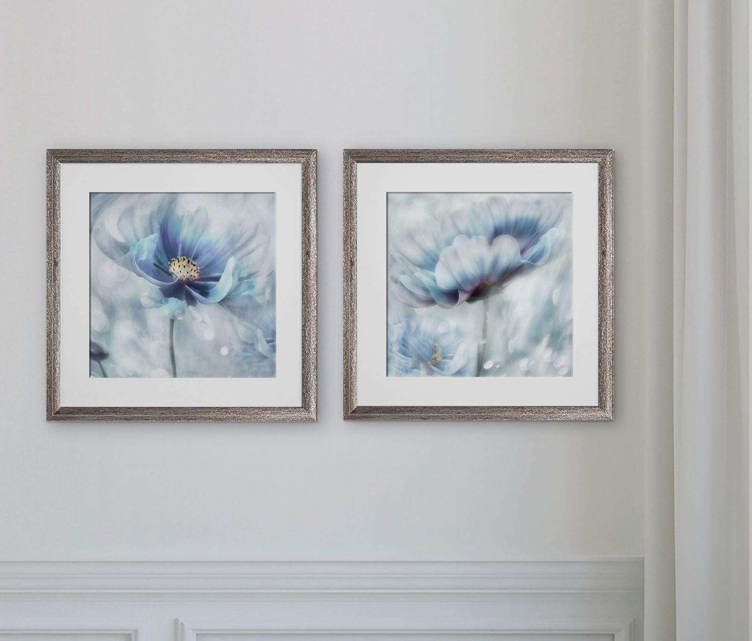 Feeling of Blue I 16'' x 16'' Silver Framed Art Set