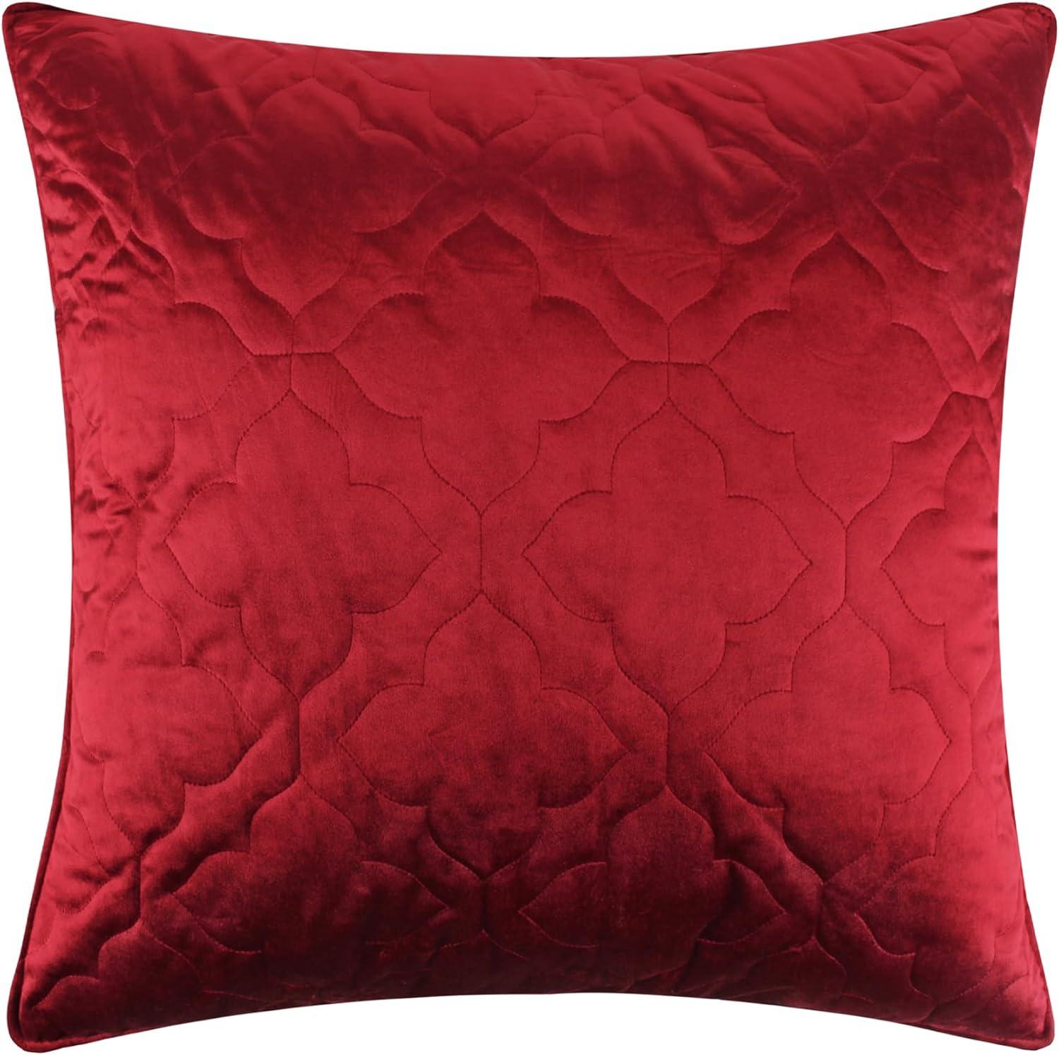 BH Caserta Velvet Red Euro Sham - Levtex Home