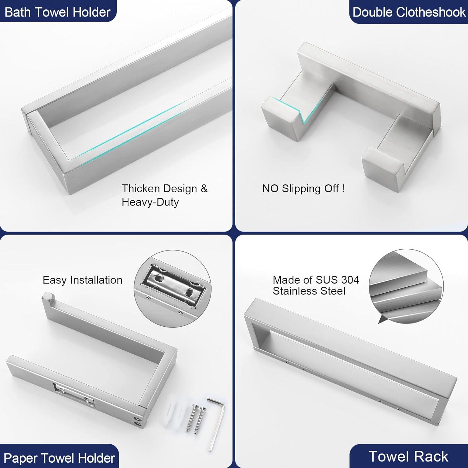 4 - Piece Bathroom Hardware Set