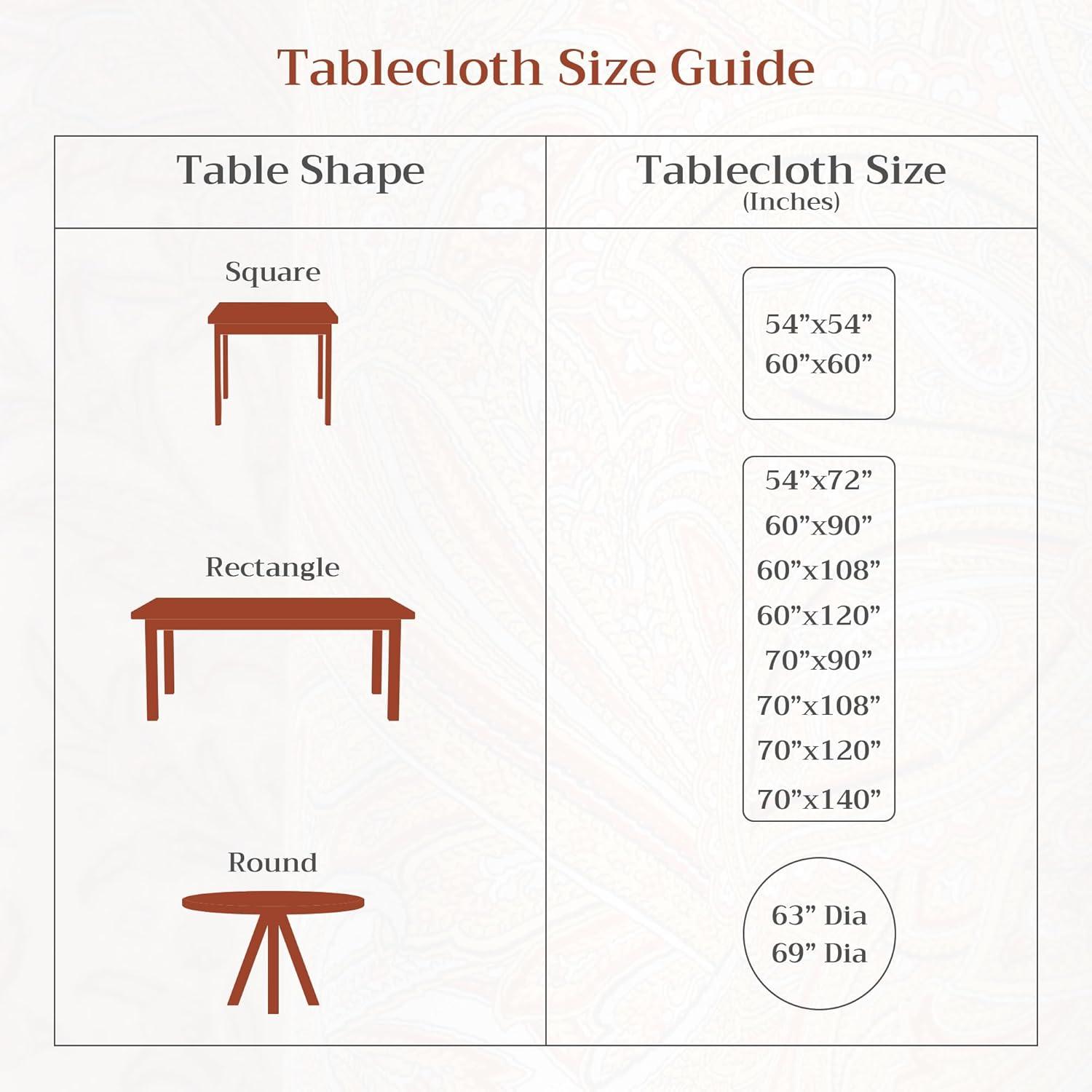 Maison d' Hermine Table Cloth Round Table 100% Cotton 63 Inches Tablecloth Reusable Decorative Everyday Use for Dining Room, Farmhouse, Home, Party, Festive & Wedding - Giving Thanks