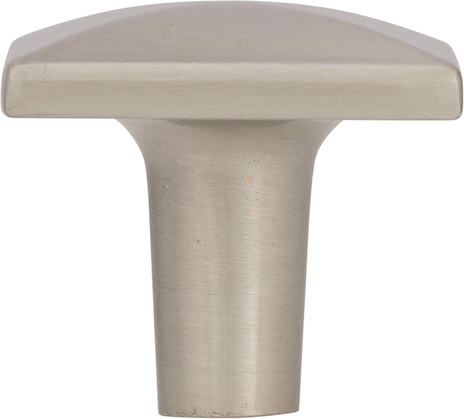 Satin Nickel Square Cabinet Knob with Mounting Hardware