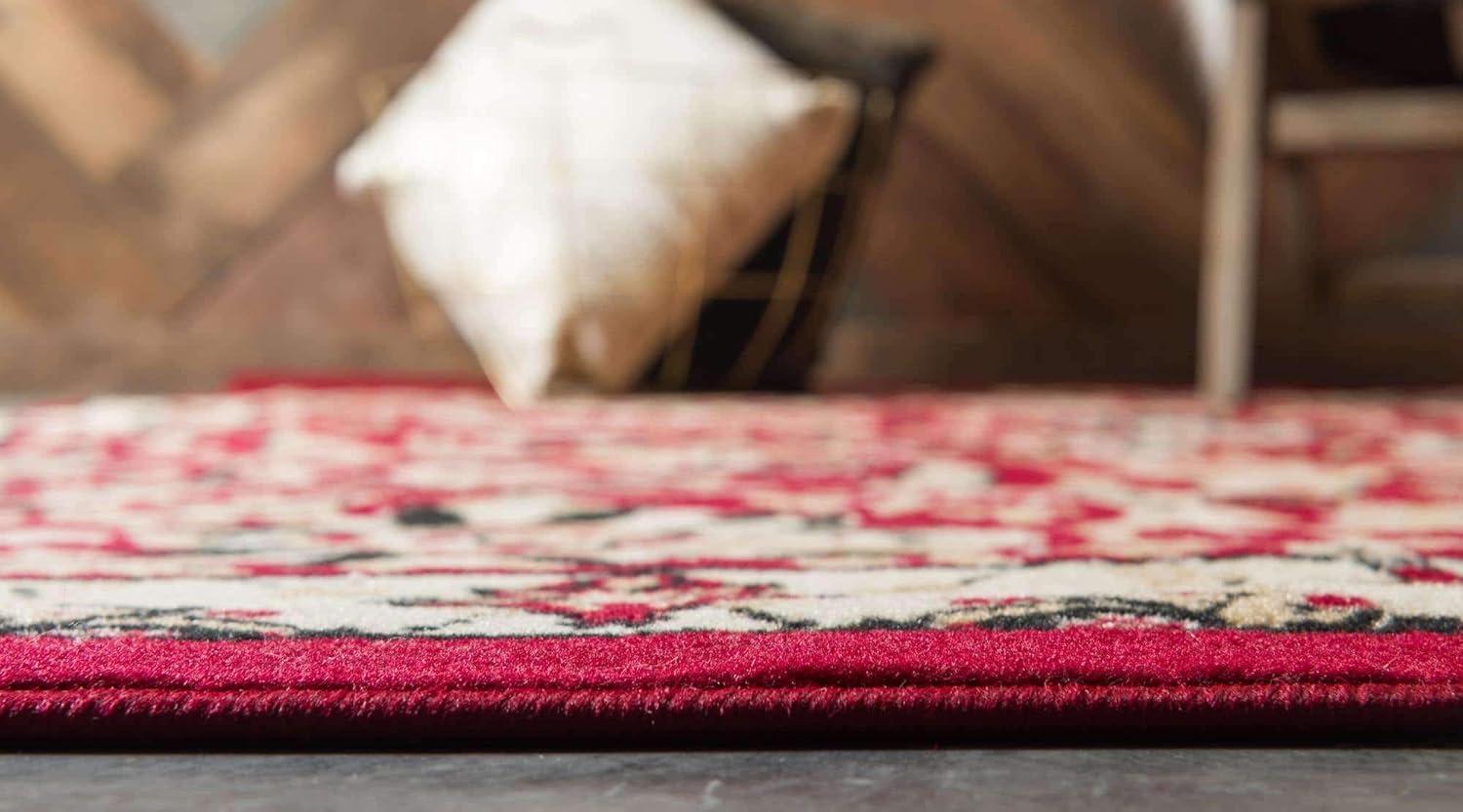Unique Loom 5' 3 x 8' 0 Red Espahan Cape Cod Area Rug