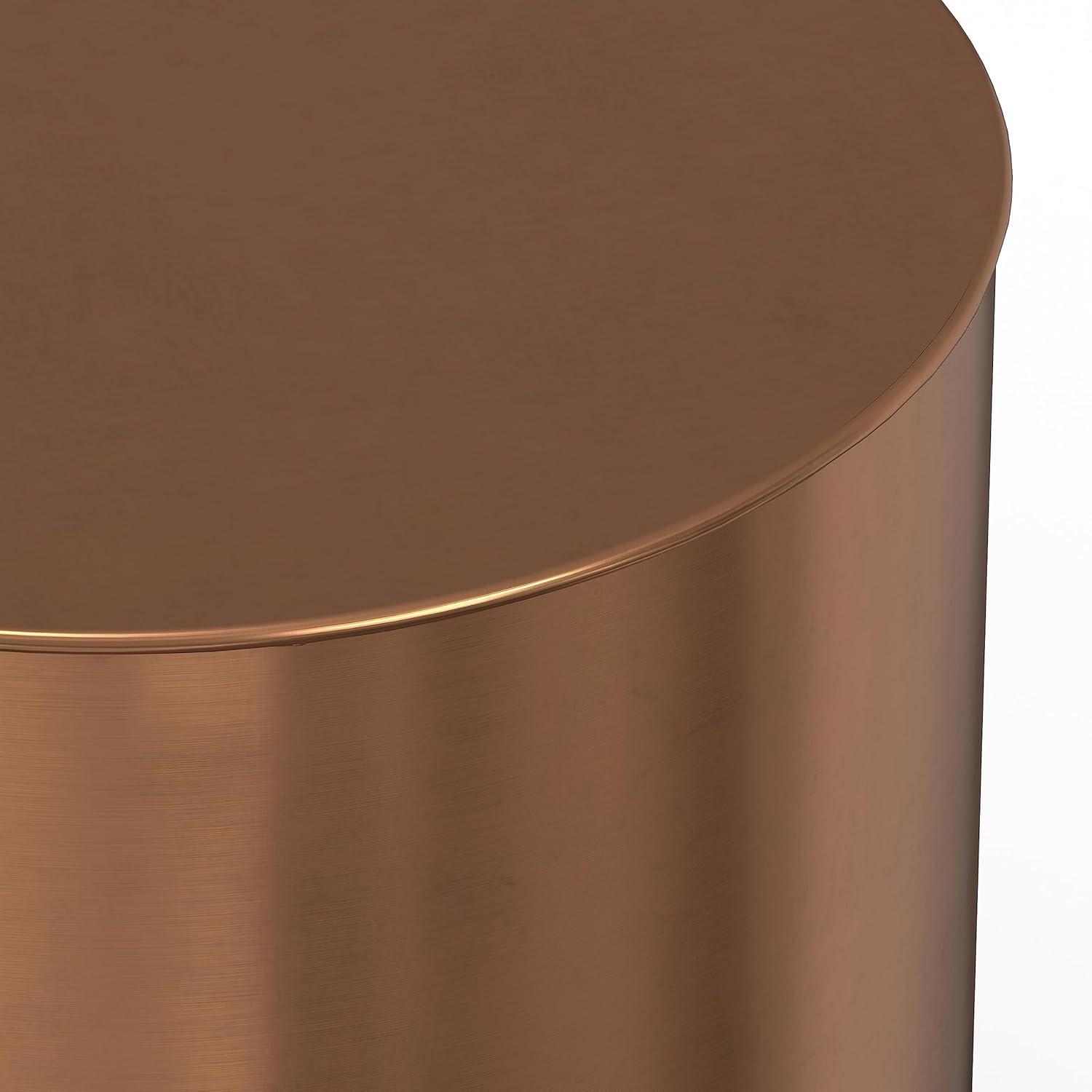 Simpli Home Curtis 16"W Metal Industrial End Table with Cylinder Design and Ombre Finish, Assembled