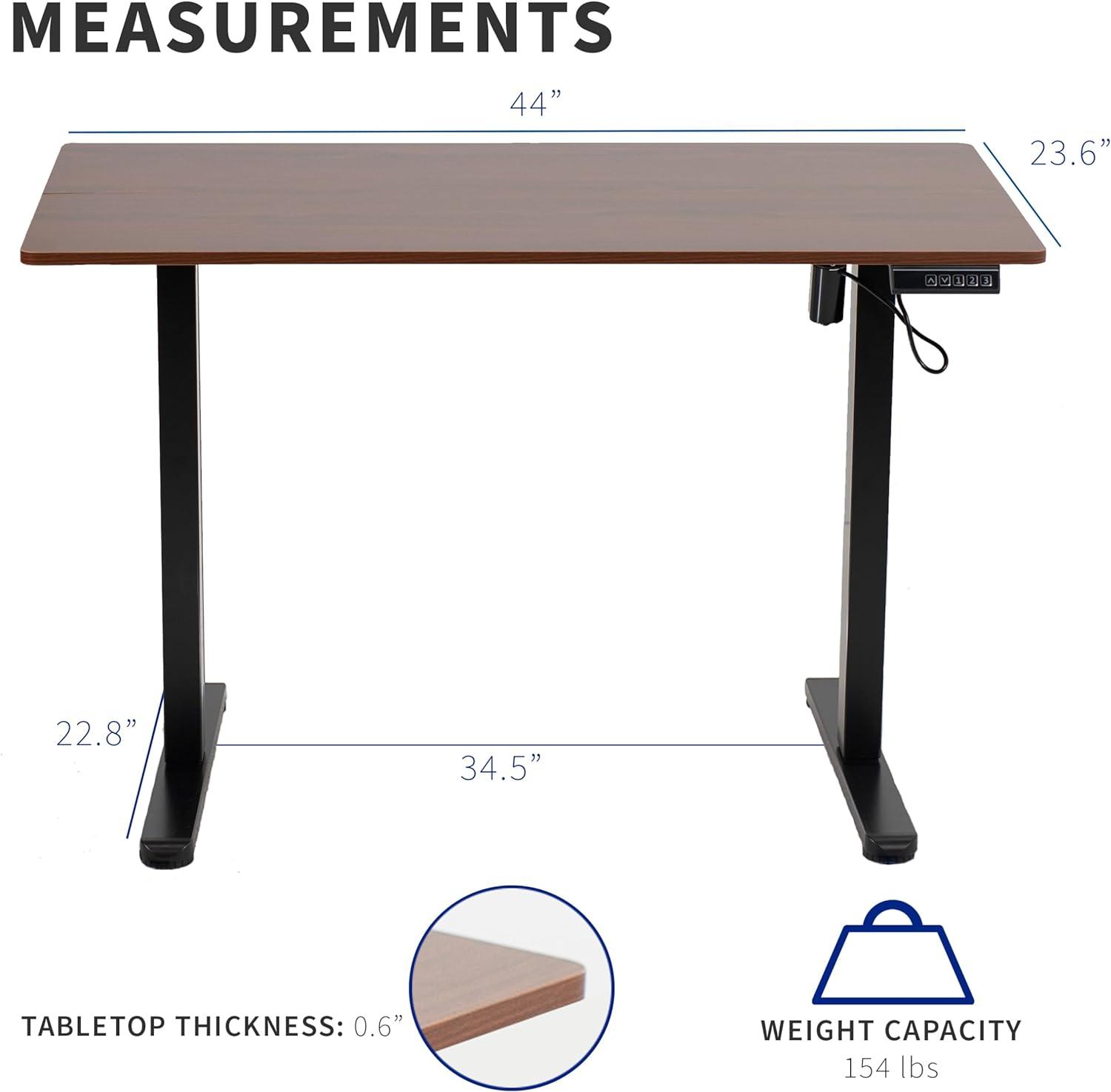 VIVO Electric 44"x 24" Sit Stand Desk, Height Adjustable Workstation (E144B series)