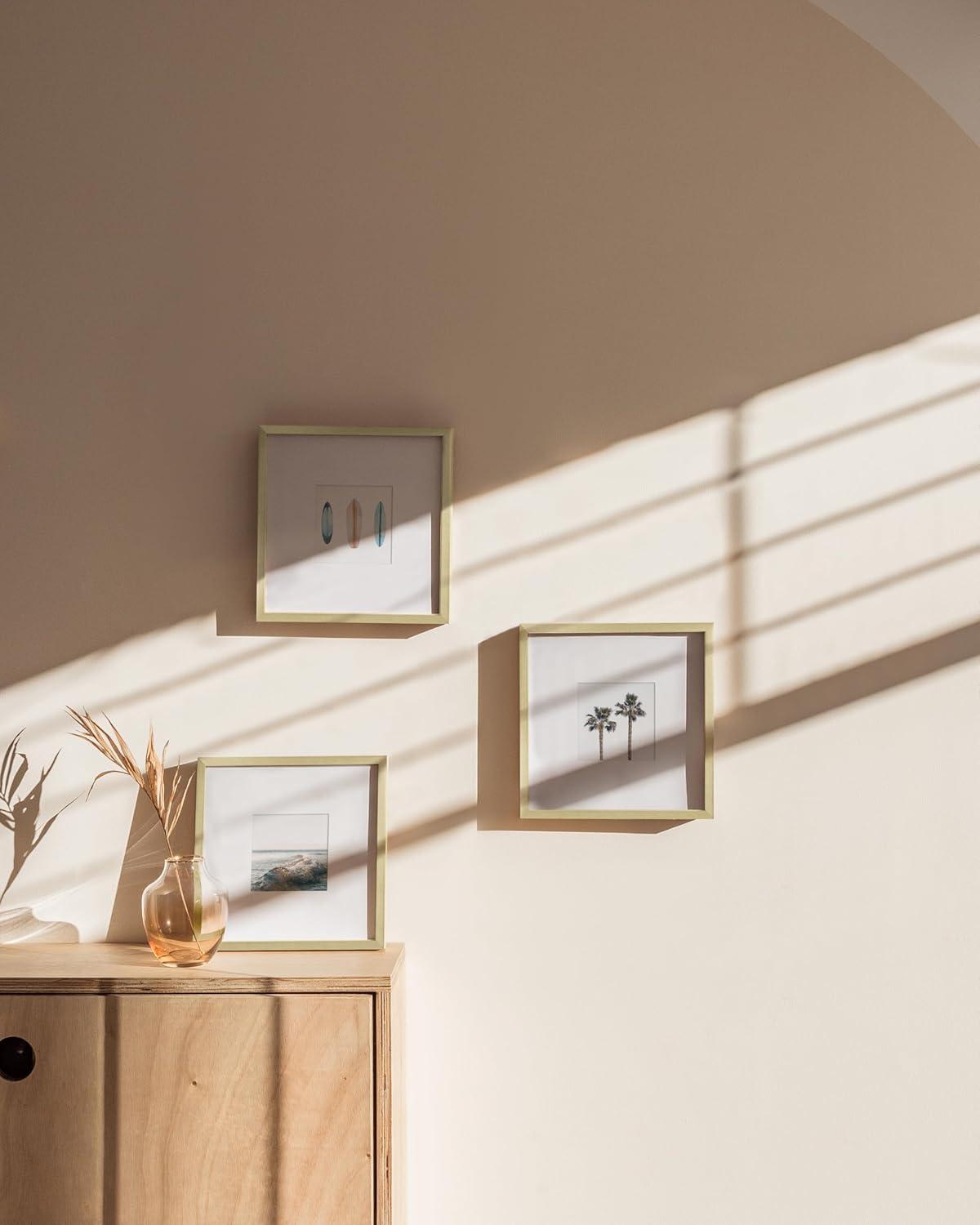 Haus and Hues Matted Square Metal Picture Frames (Set of 3) (Set of 3)