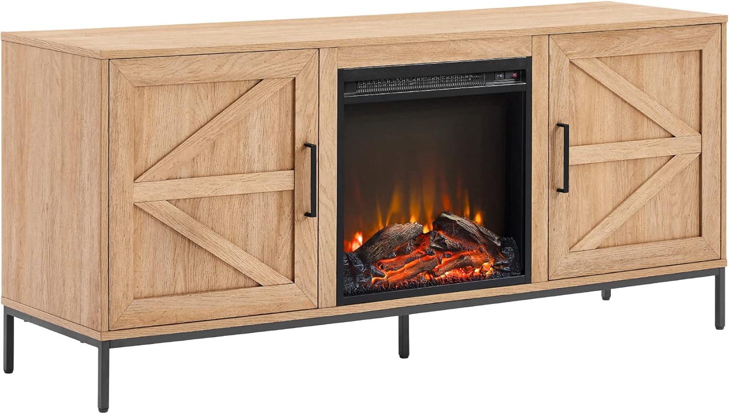 Letisia 58" 2-Door TV Stand with Electric Fireplace