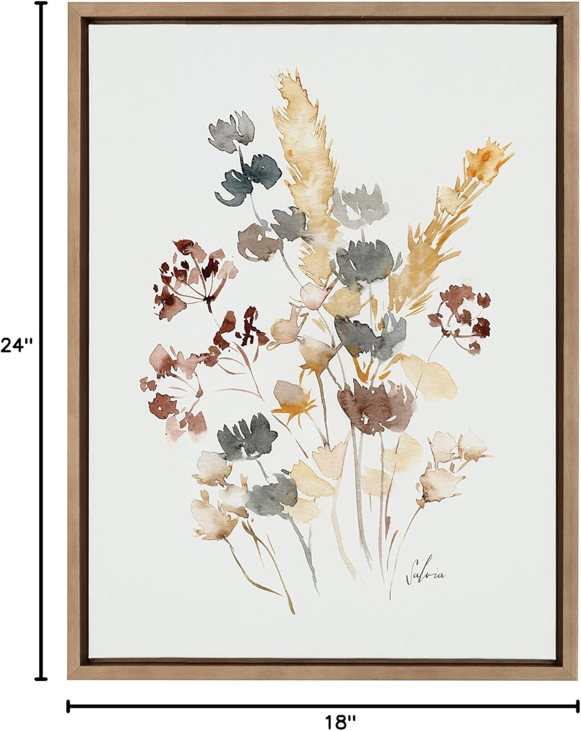 Sylvie Wild Salvia Framed Canvas by Sara Berrenson - Kate & Laurel All Things Decor