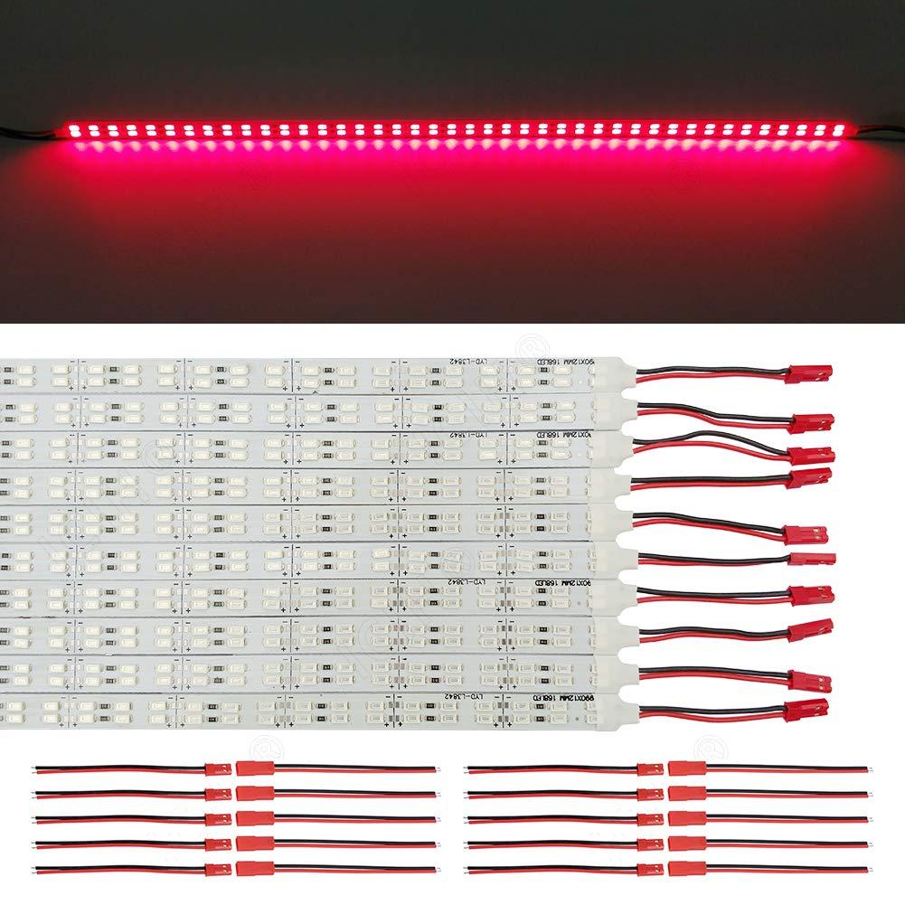 ICIH Under Cabinet LED Light 10Pack 12v LED Light Strip Rigid Super Bright White 6000K SMD5630 9W 84LED Double Row 0.5m/20in for Kitchen Cabinet,Counter,Showcase Vehicle Replace